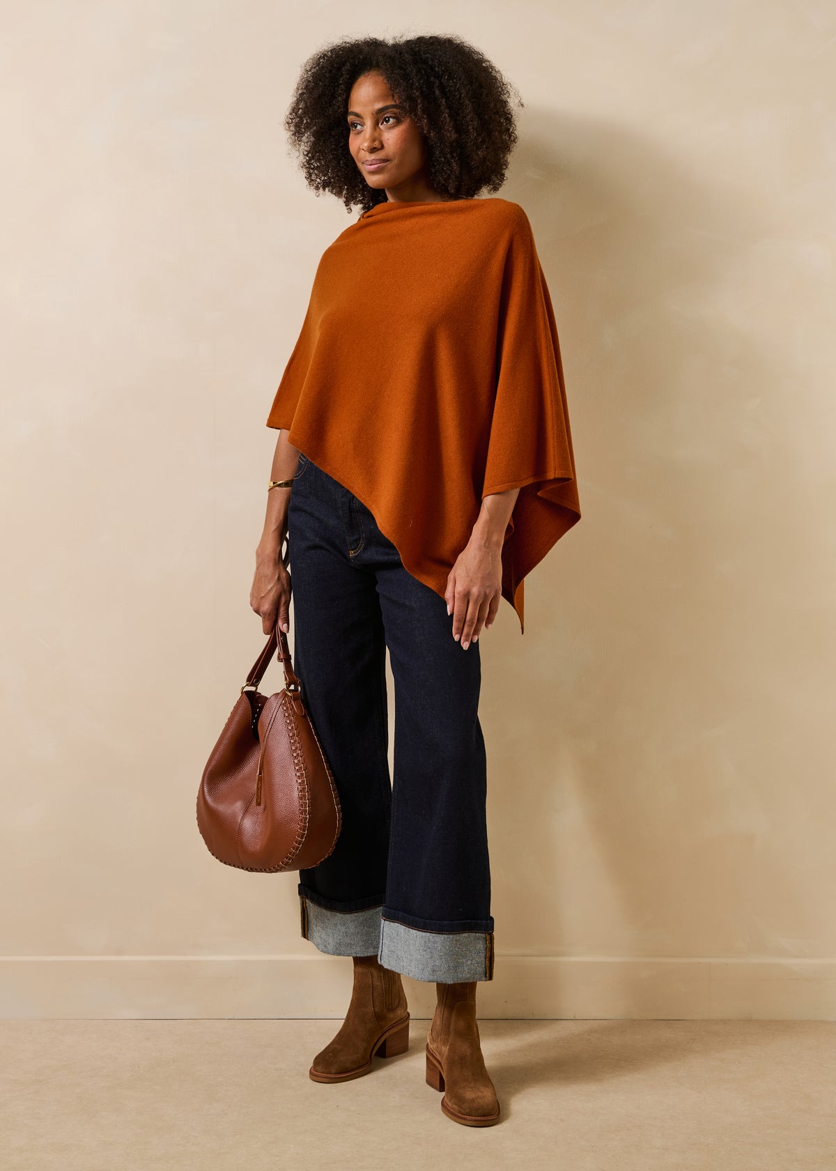 Camel sweater - Foncho