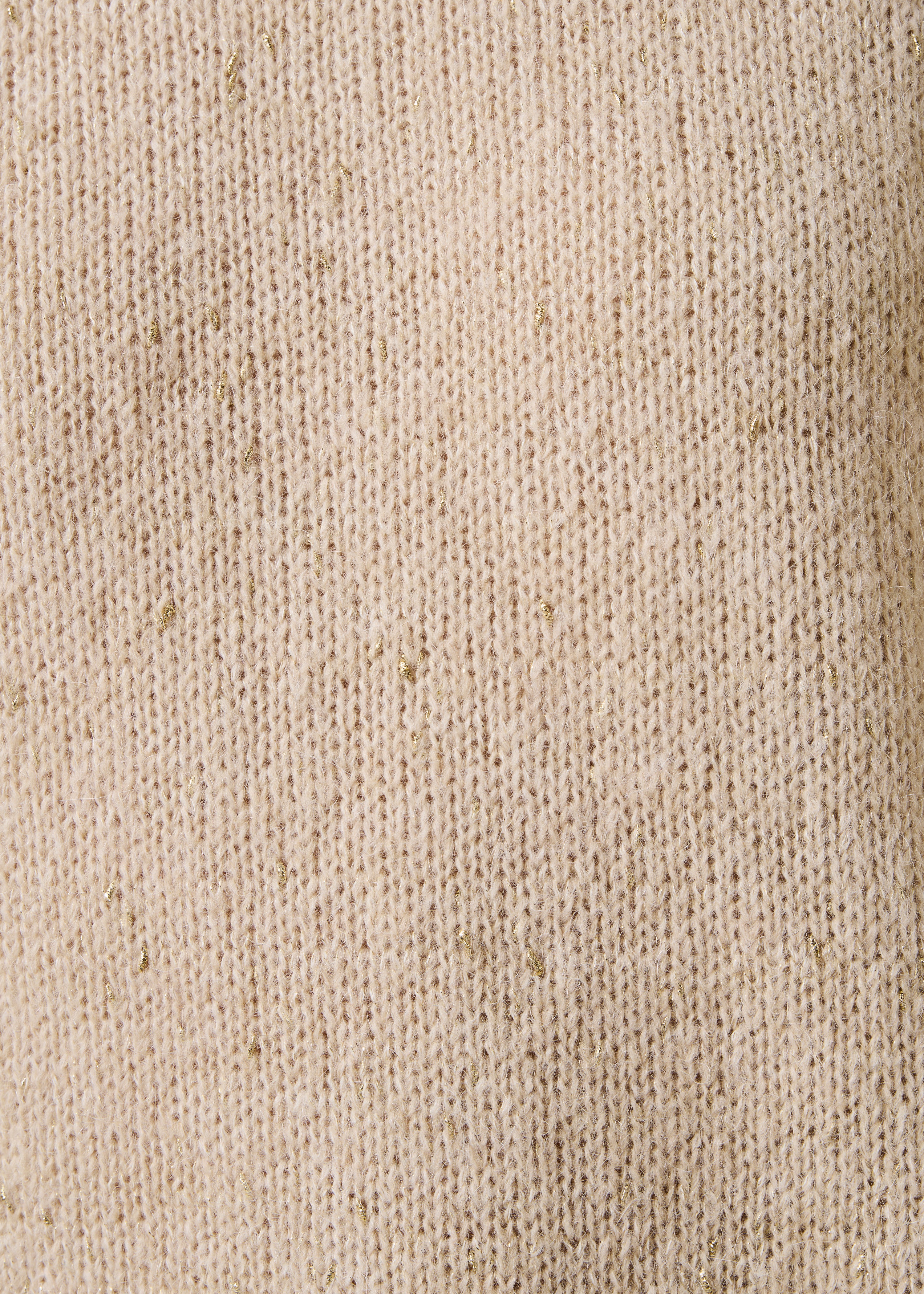 Maglione beige a maniche lunghe con scollo rotondo