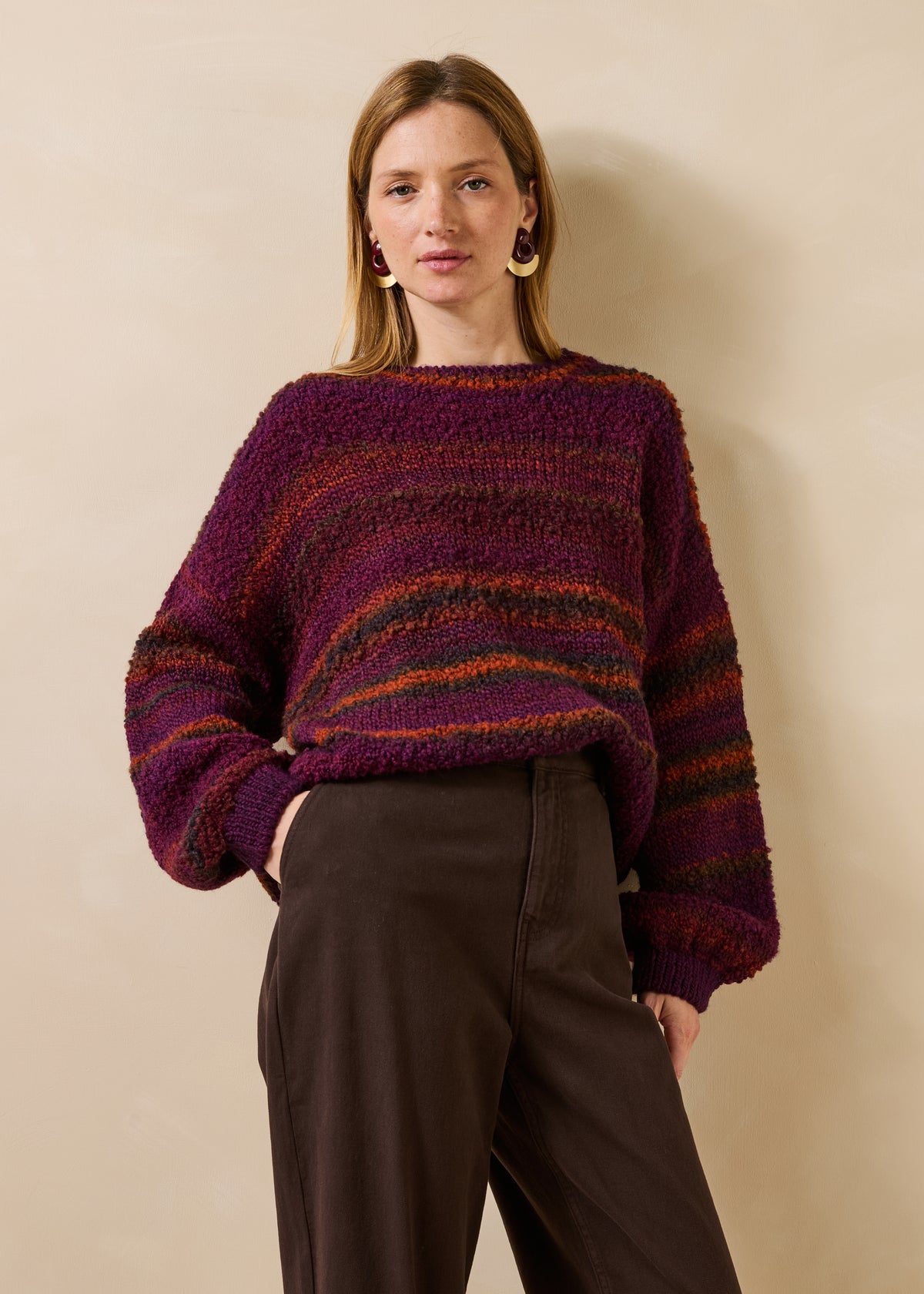 Pull bordeaux - Gebi