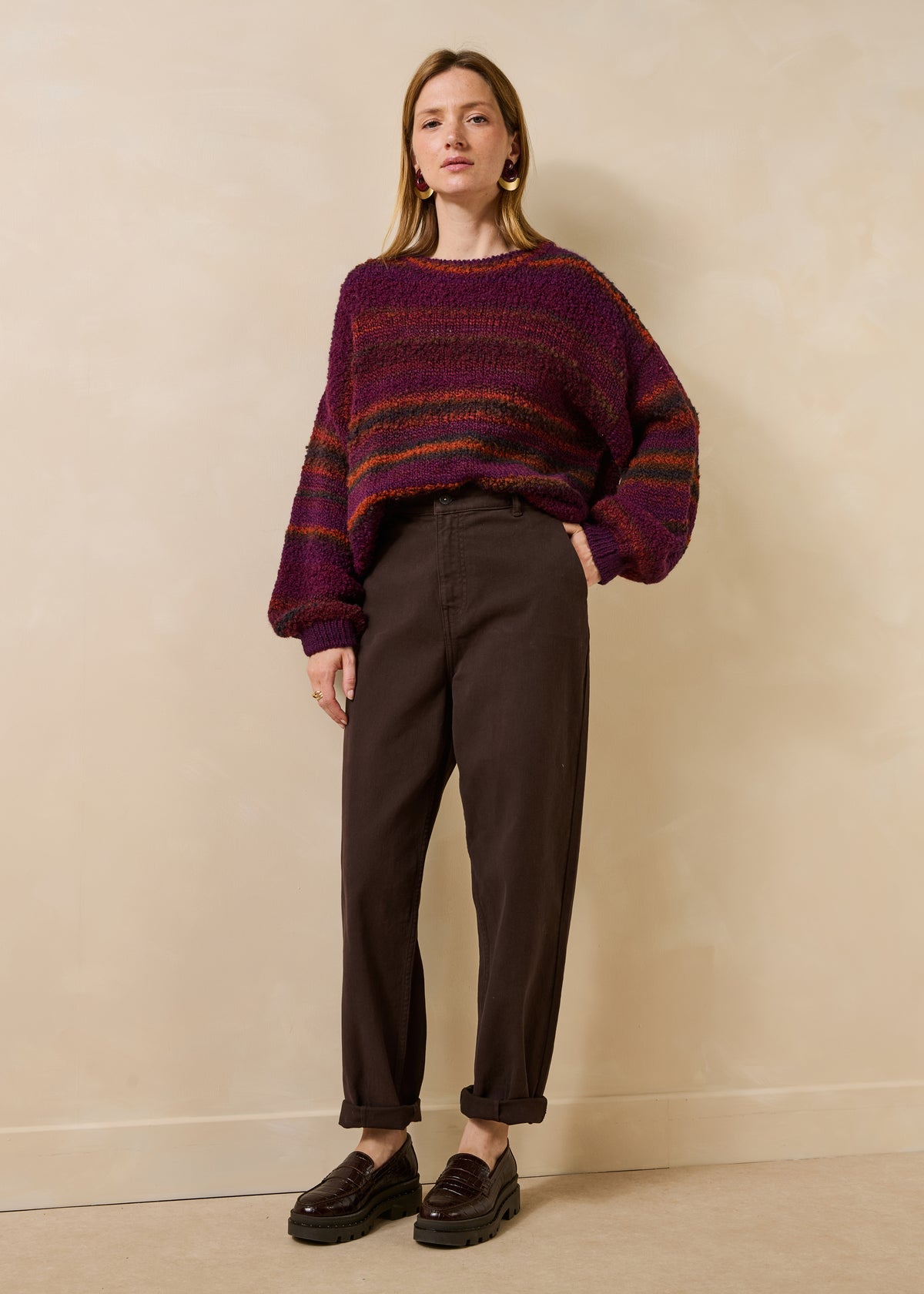 Pull bordeaux - Gebi