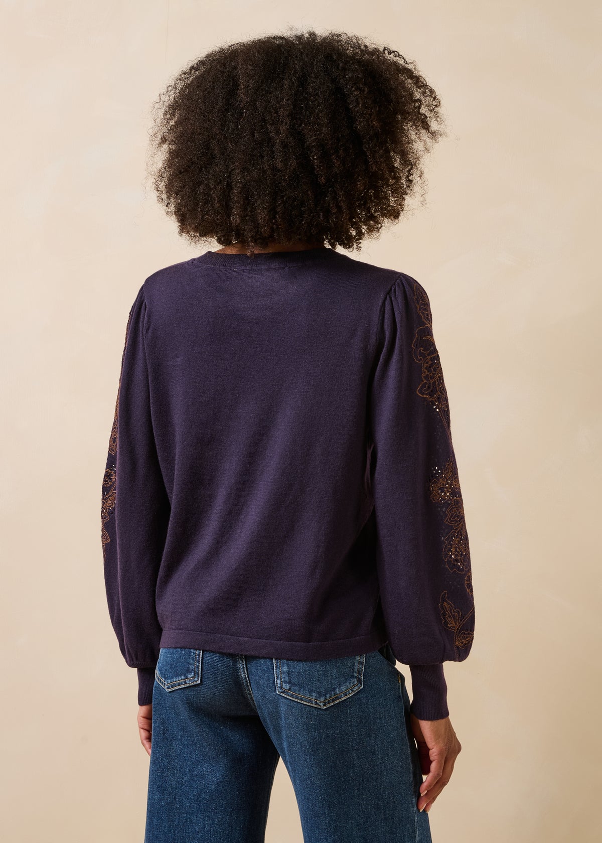 Purple and terracotta sweater - Giacomo