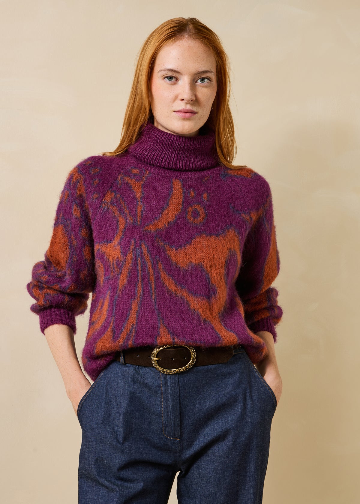 Pull violet et orange - Giovana