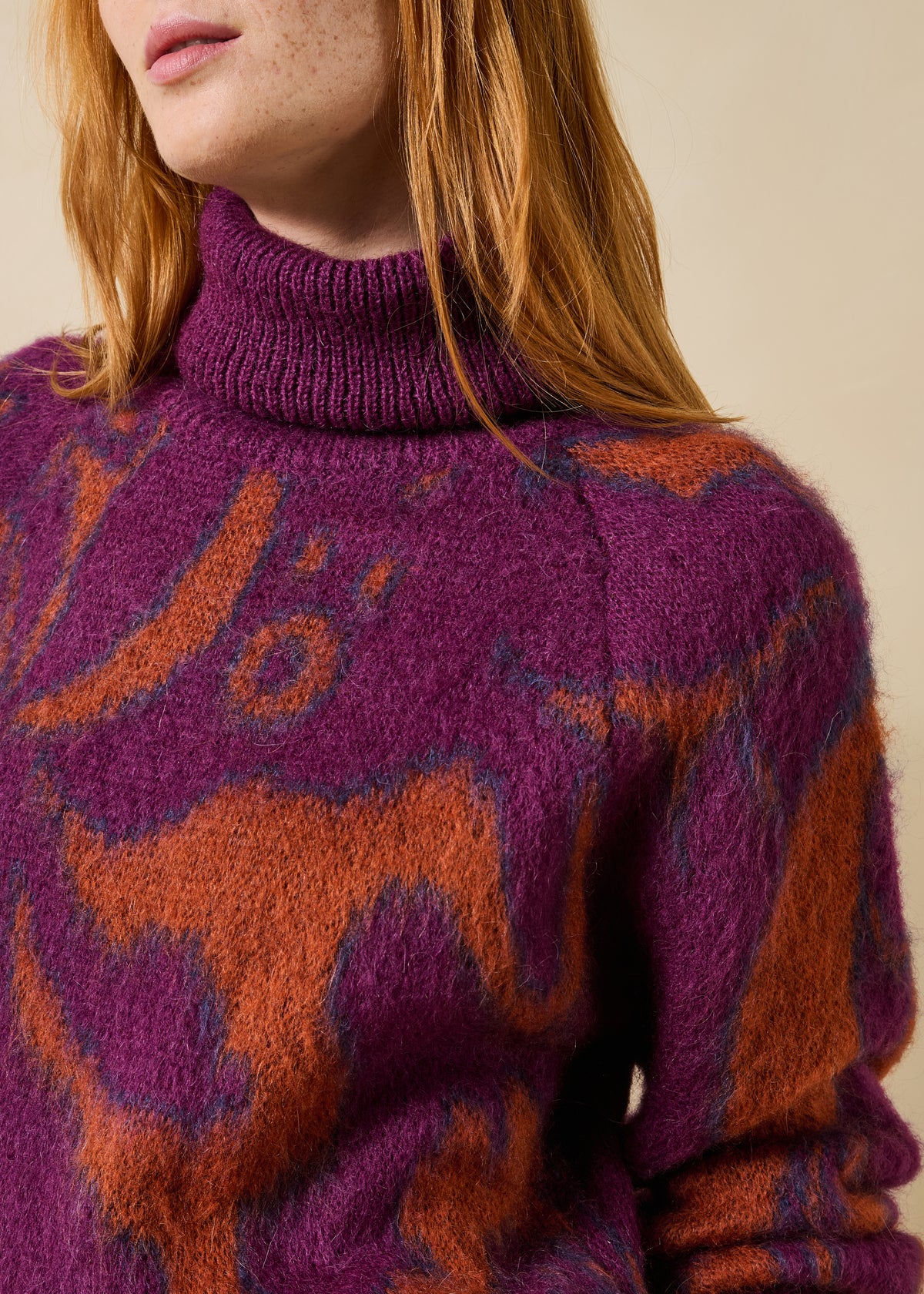 Pull violet et orange - Giovana