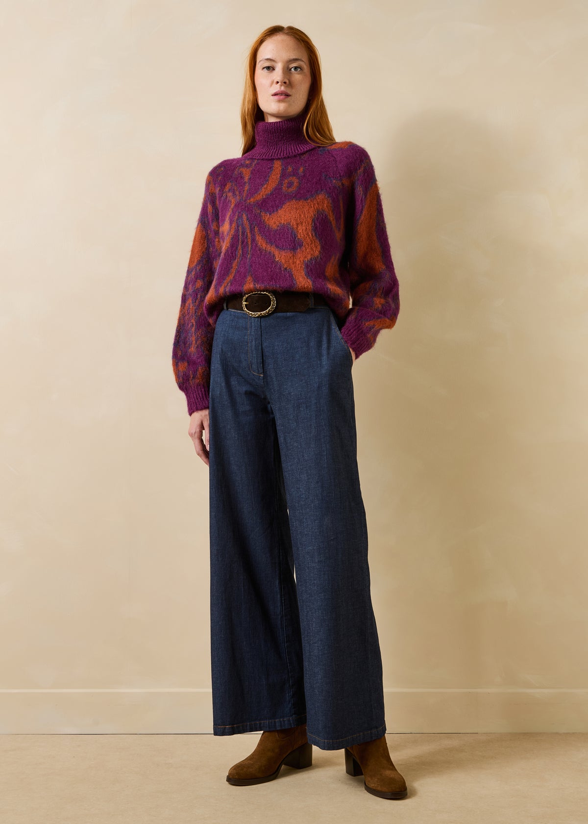 Pull violet et orange - Giovana