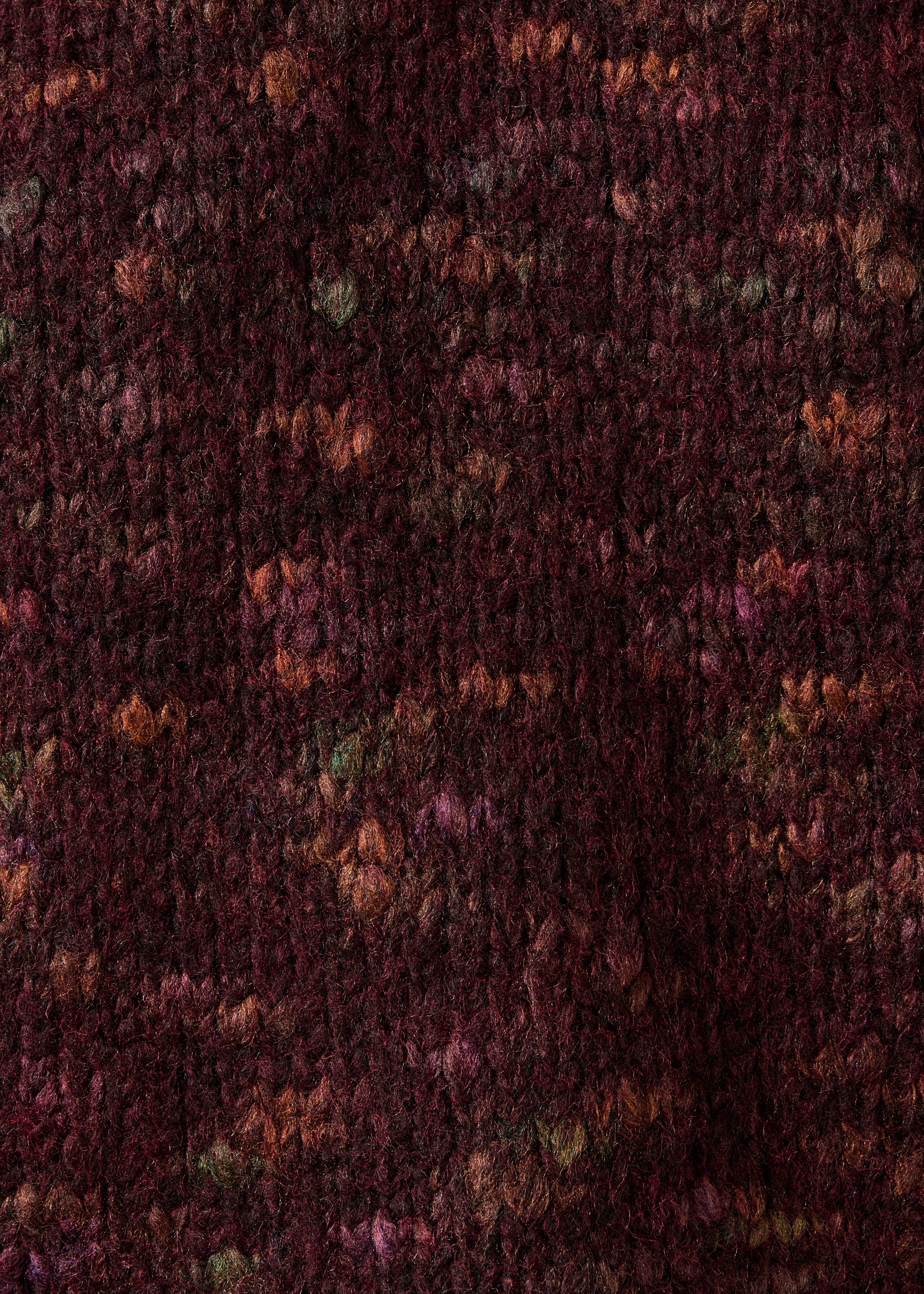 Bordeaux coltrui met lange mouwen