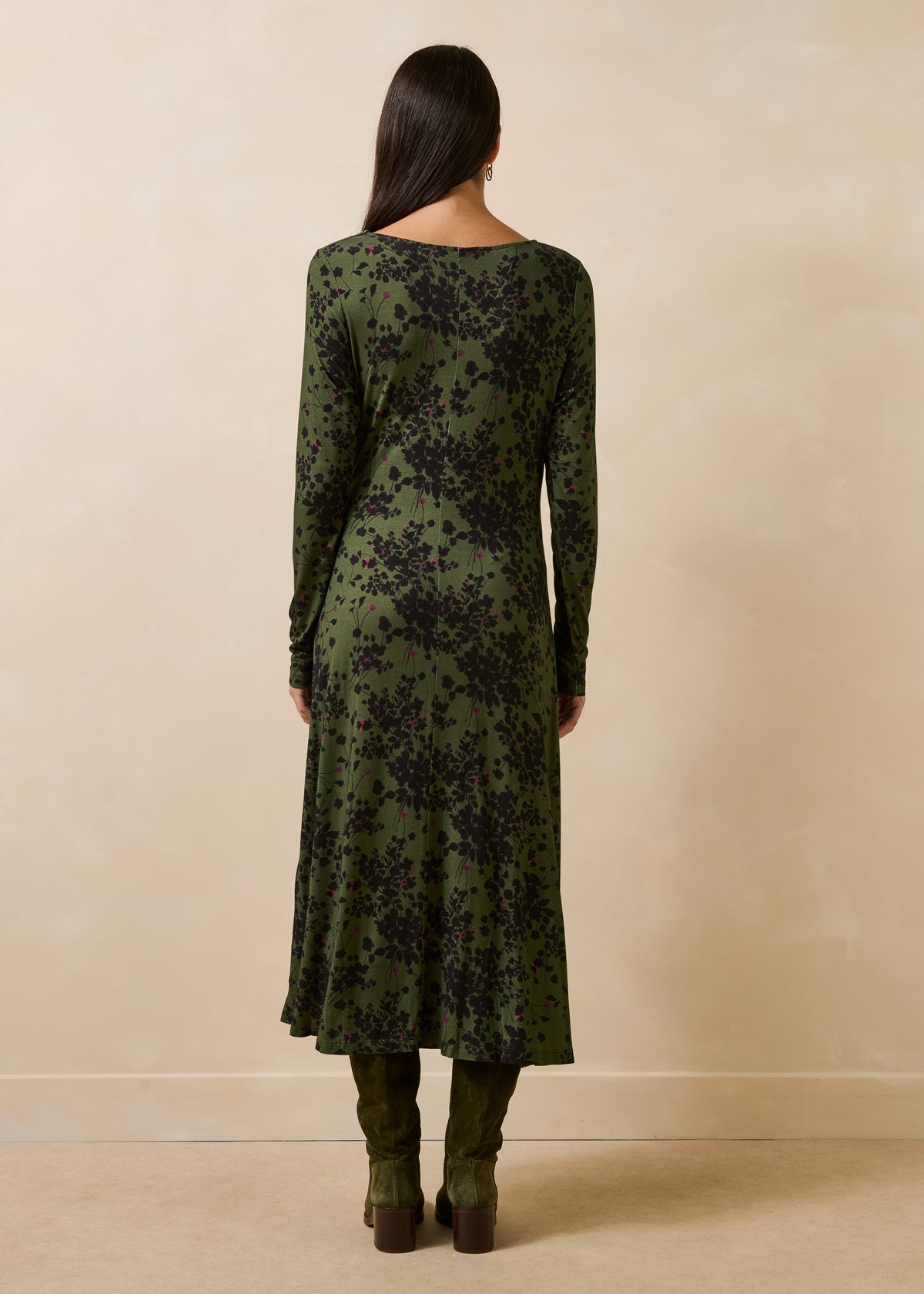 Khakifarbenes und schwarzes Kleid - Gacila