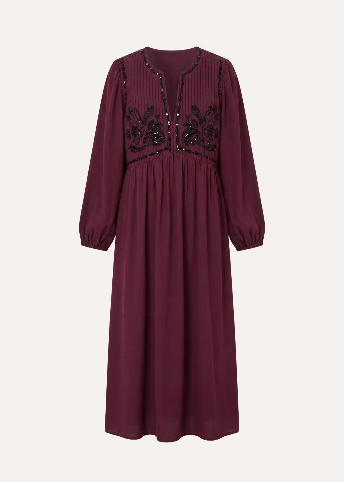 Robe aubergine et noir - Garabi