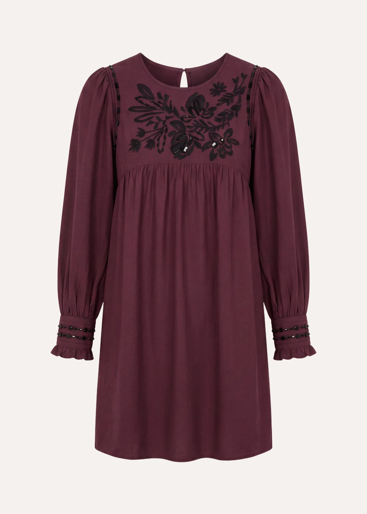 Robe aubergine et noir - Gondia