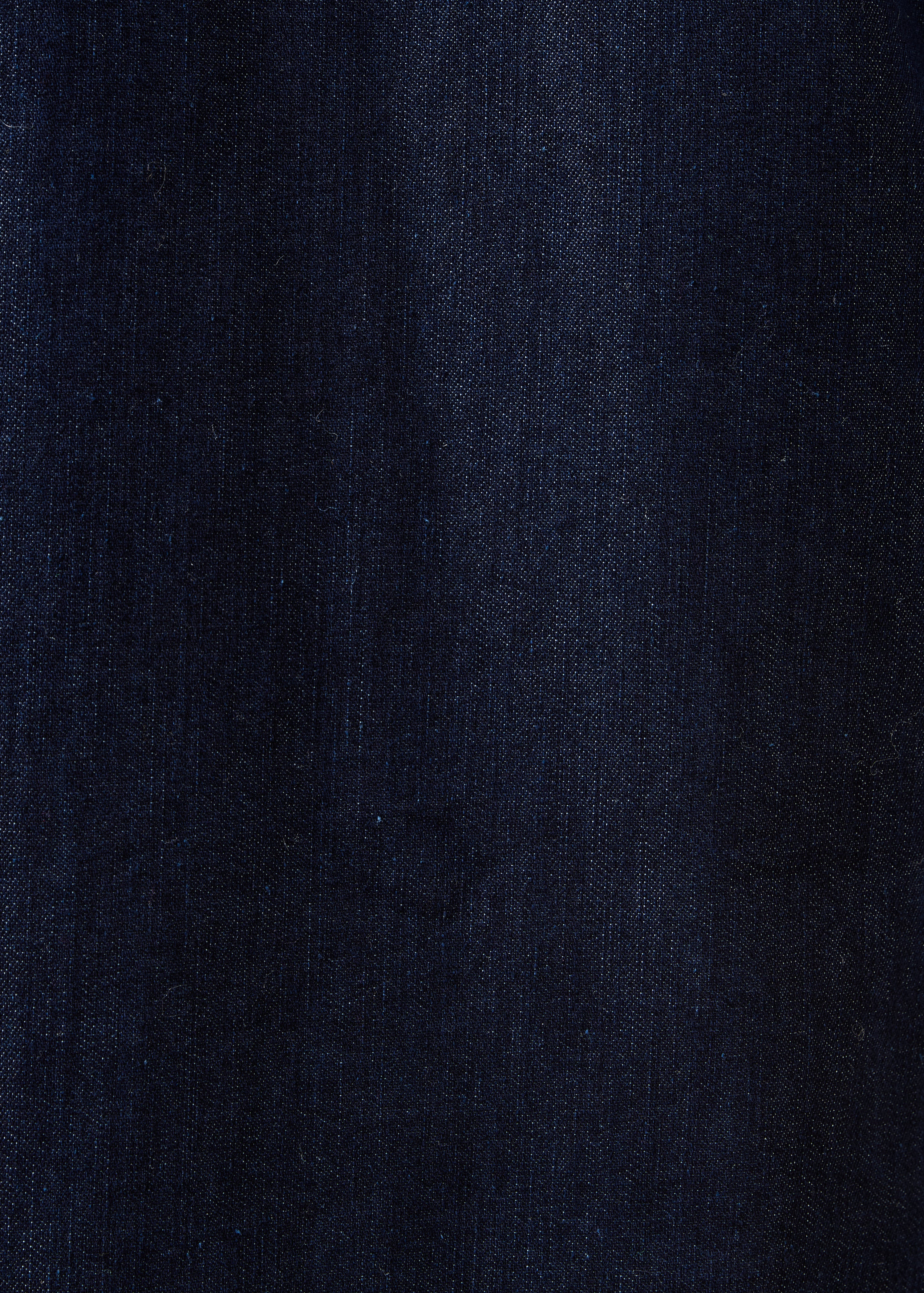Robe courte en denim brut manches longues col montant
