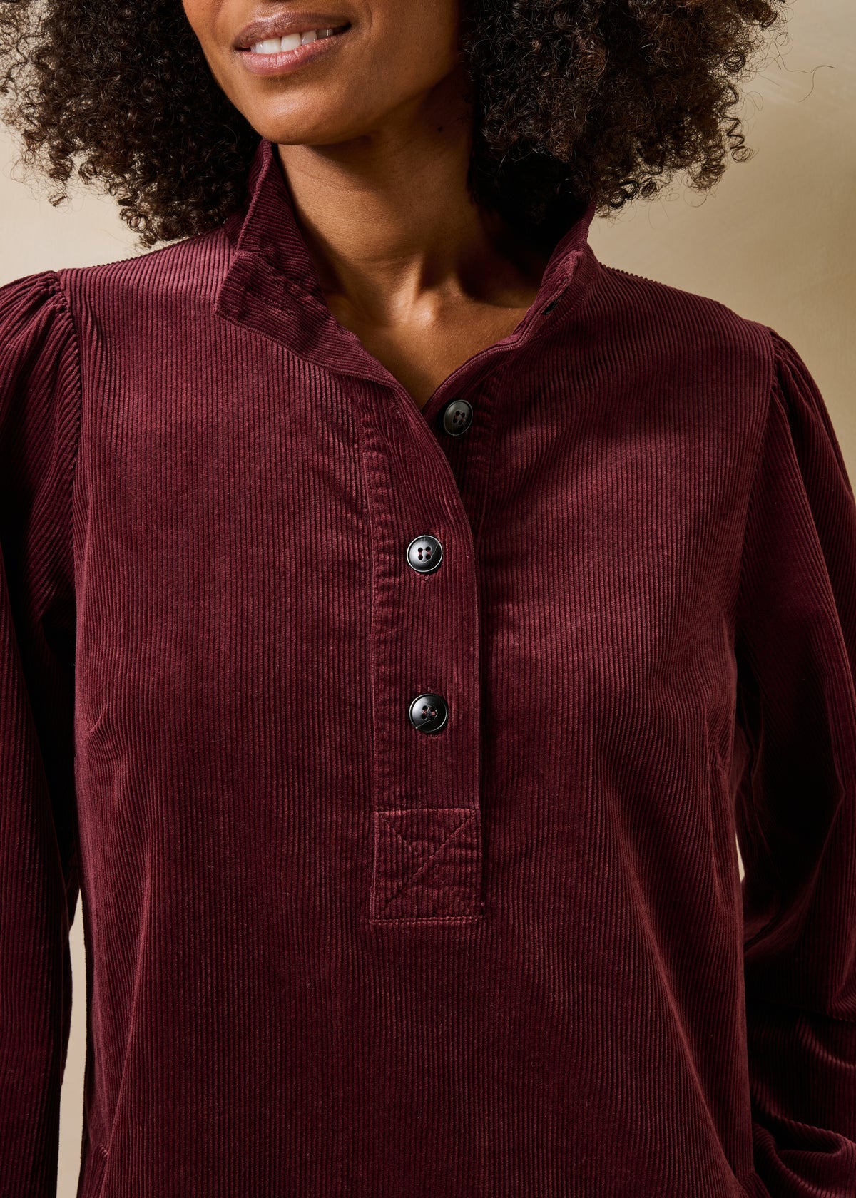 Bordeauxrotes Kleid - Gong