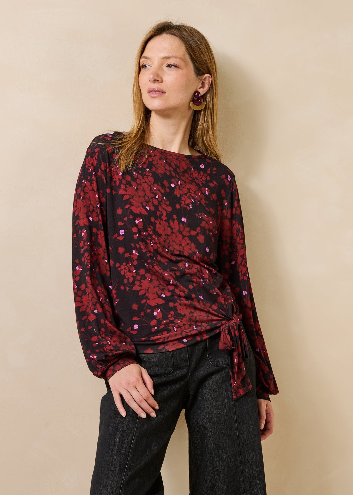 T-shirt bordeaux et noir - Gexpa