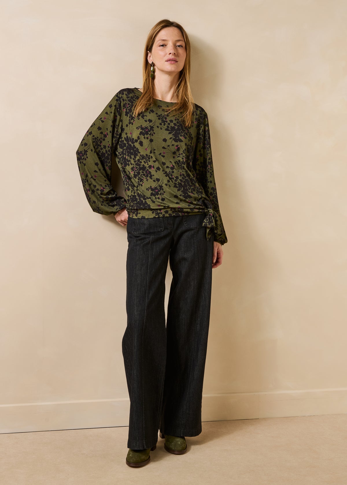 T-shirt kaki et noir - Gexpa