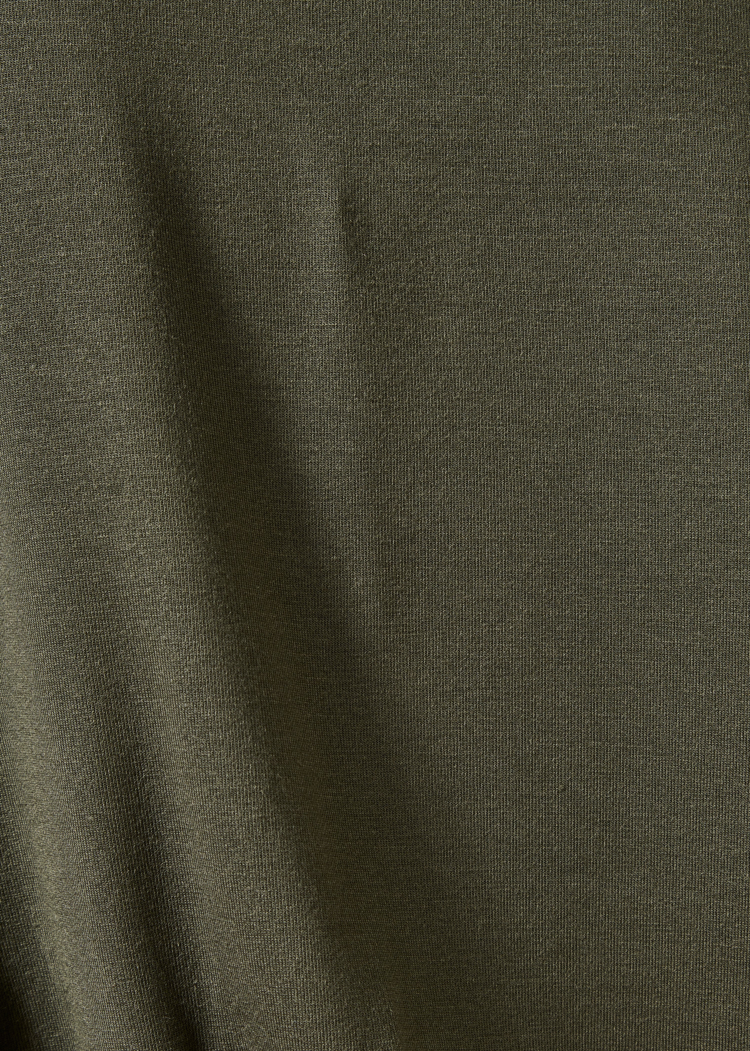 Oversize Langarm-T-Shirt in Khaki aus Modal