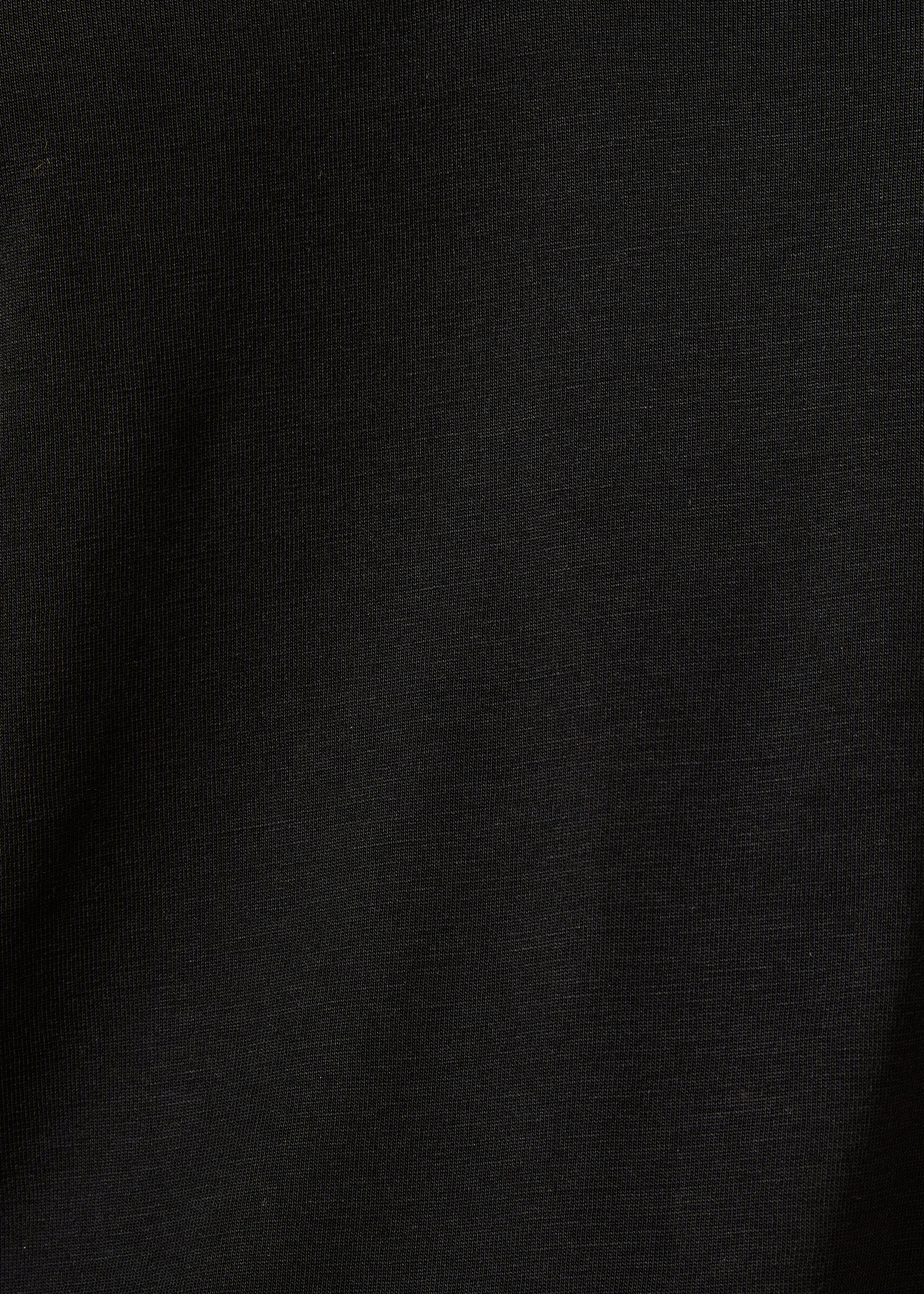 Langärmeliges T-Shirt aus Lyocell in schwarz