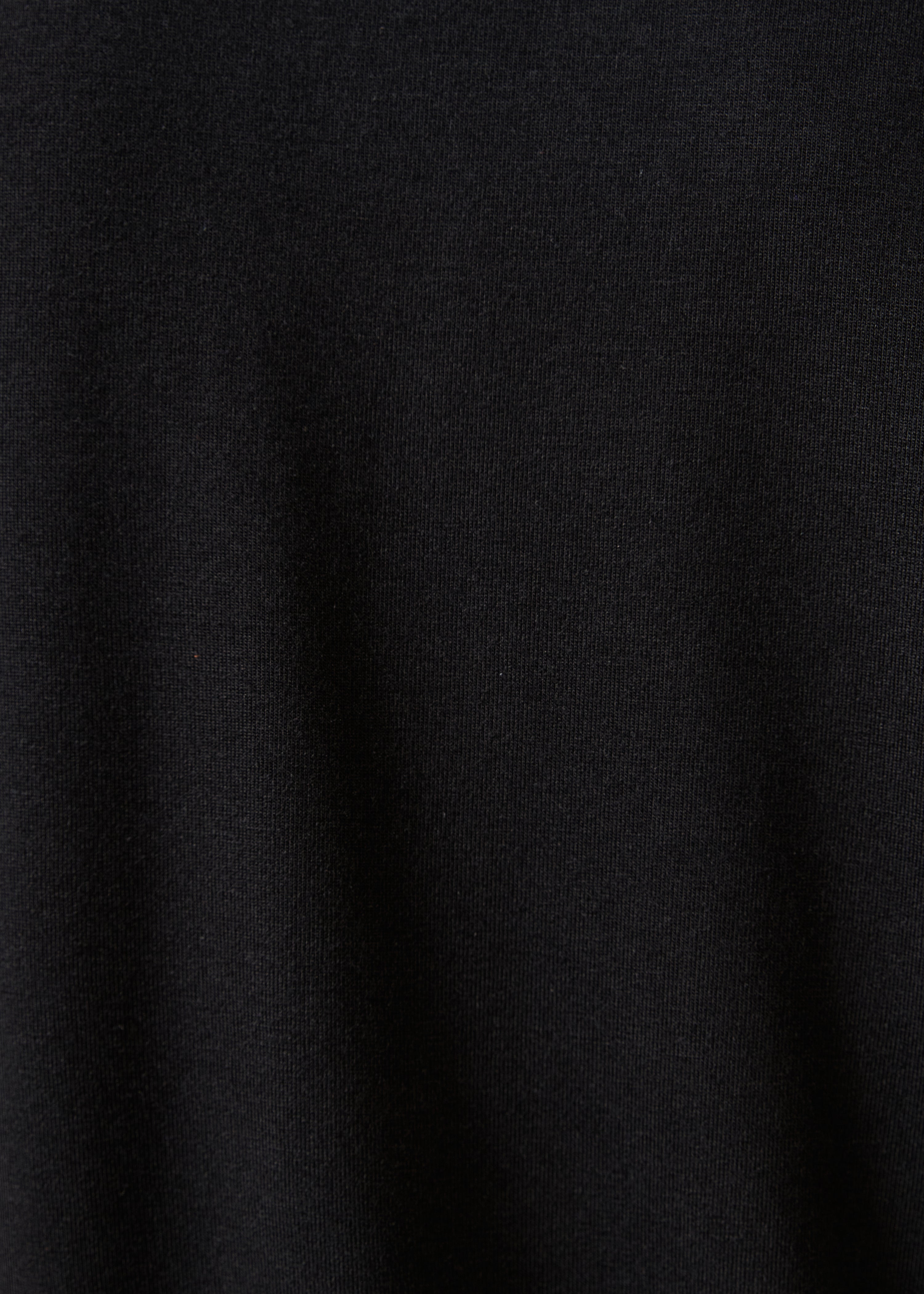 T-shirt noir en modal manches longues