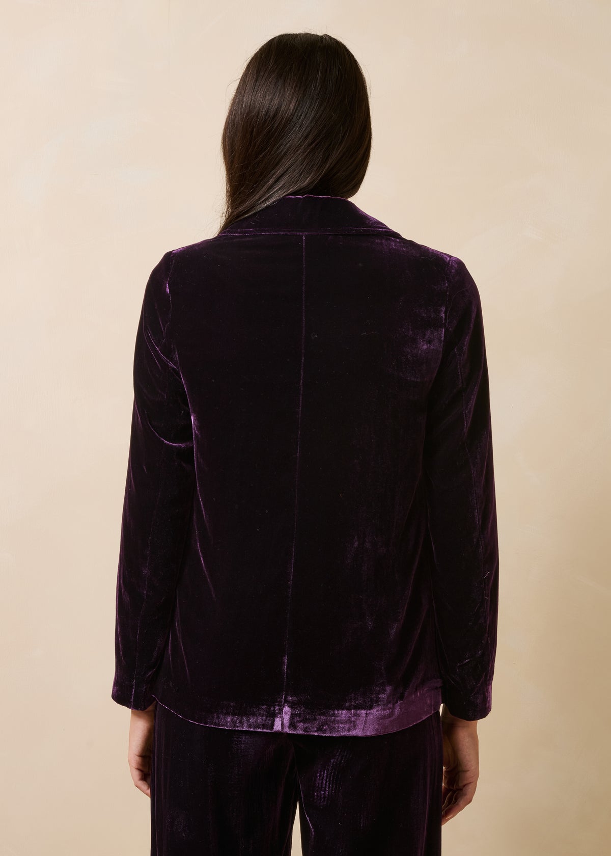 Veste tailleur violette en velours
