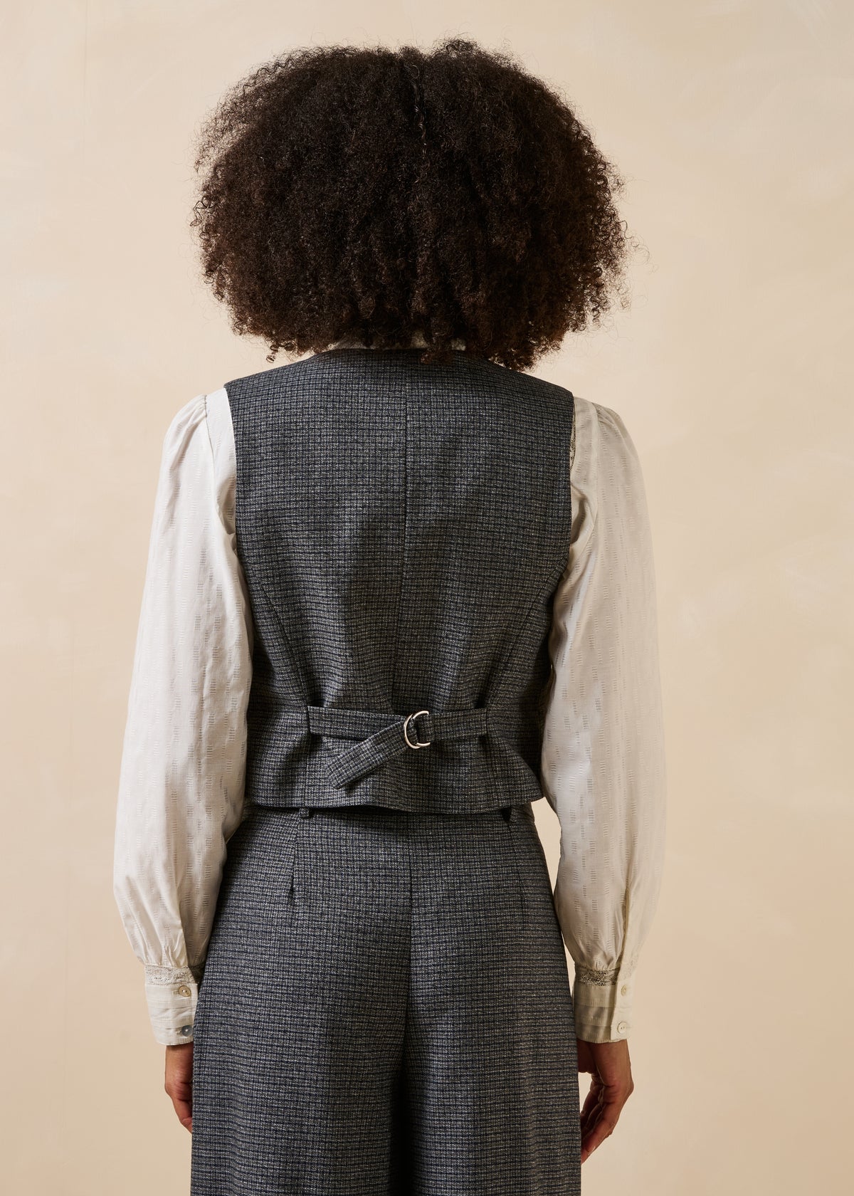 Chaqueta gris y azul - Fatima
