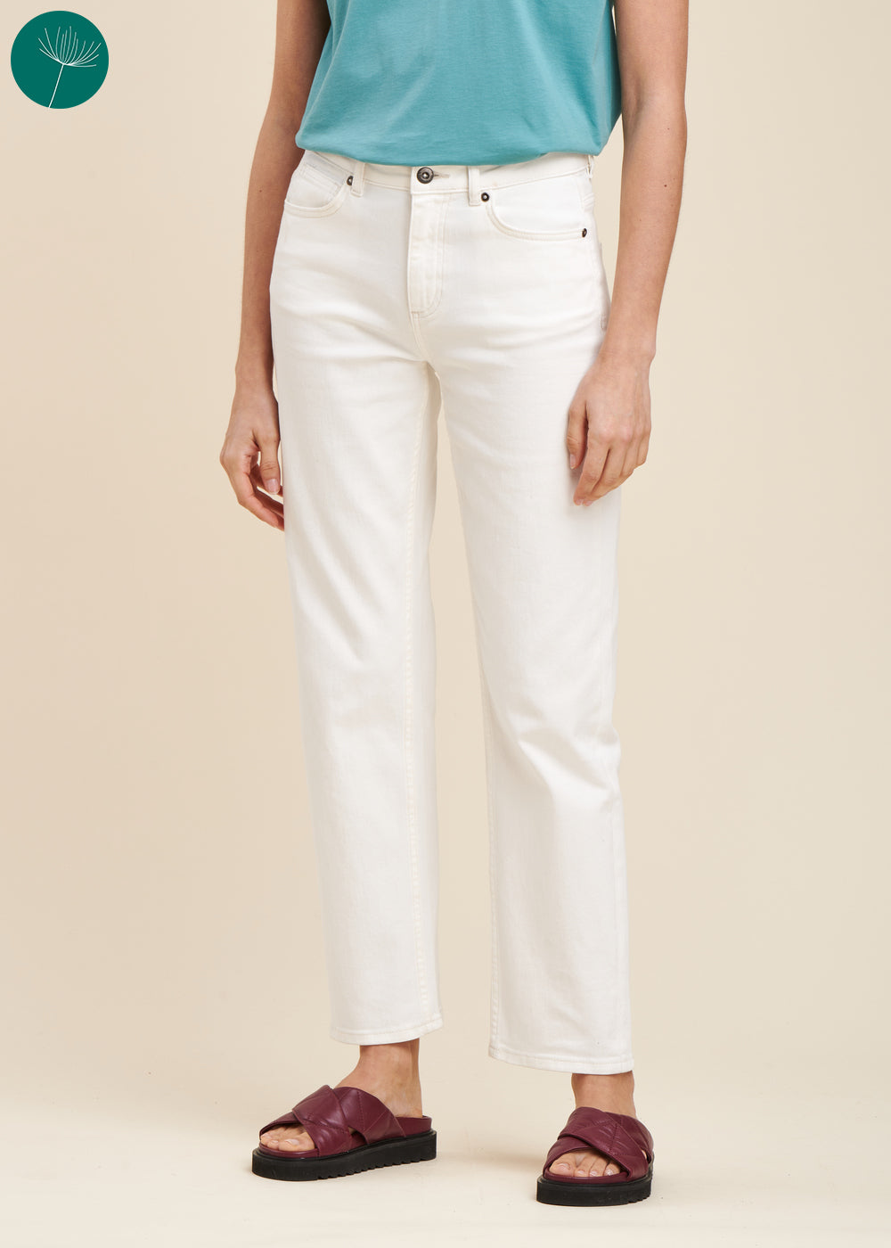 Jeans a gamba tesa in cotone organico