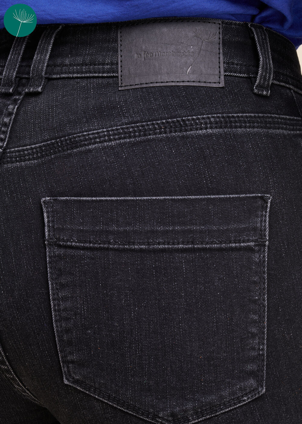 Bota vaquera de corte bootcut en algodón orgánico