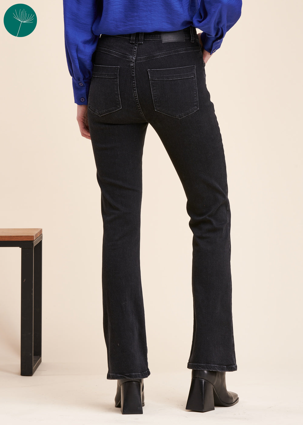 Bota vaquera de corte bootcut en algodón orgánico