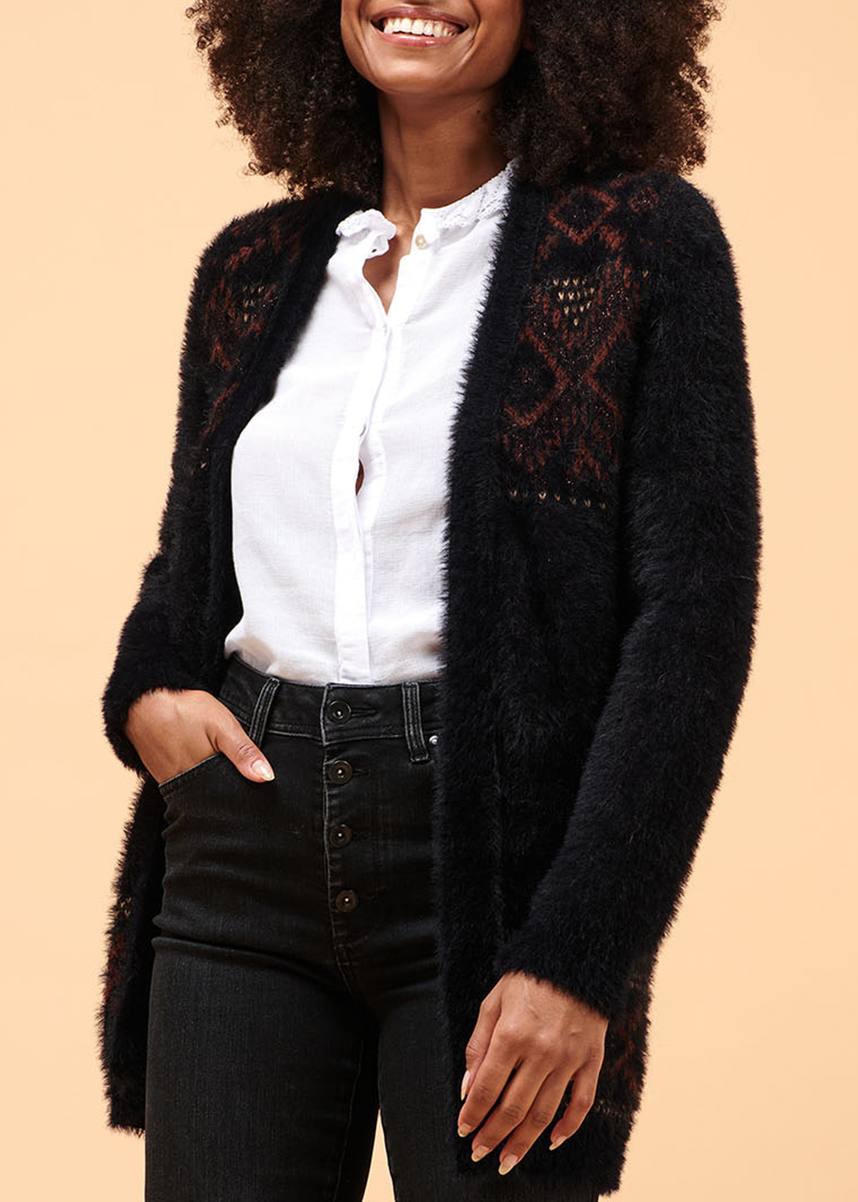 Jacquard-Weste im skandinavischen Stil