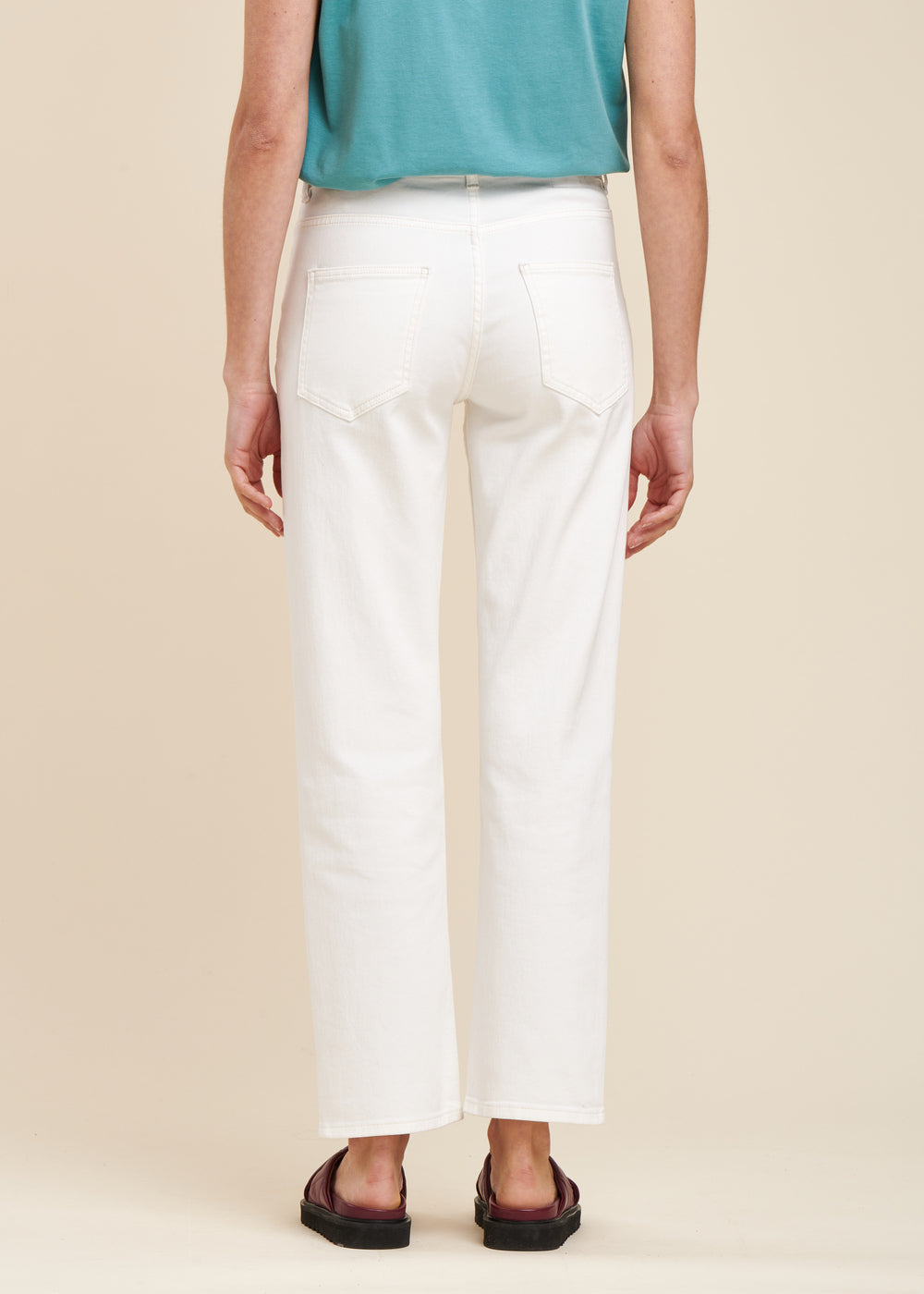 Jeans a gamba tesa in cotone organico