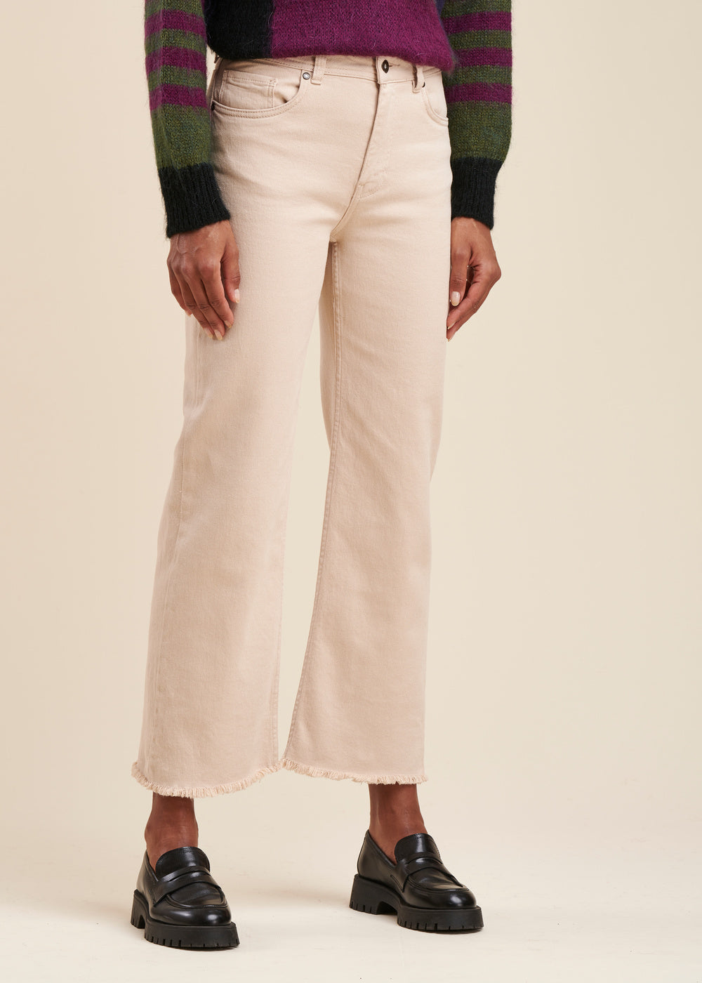 Organic-cotton straight-cut jeans