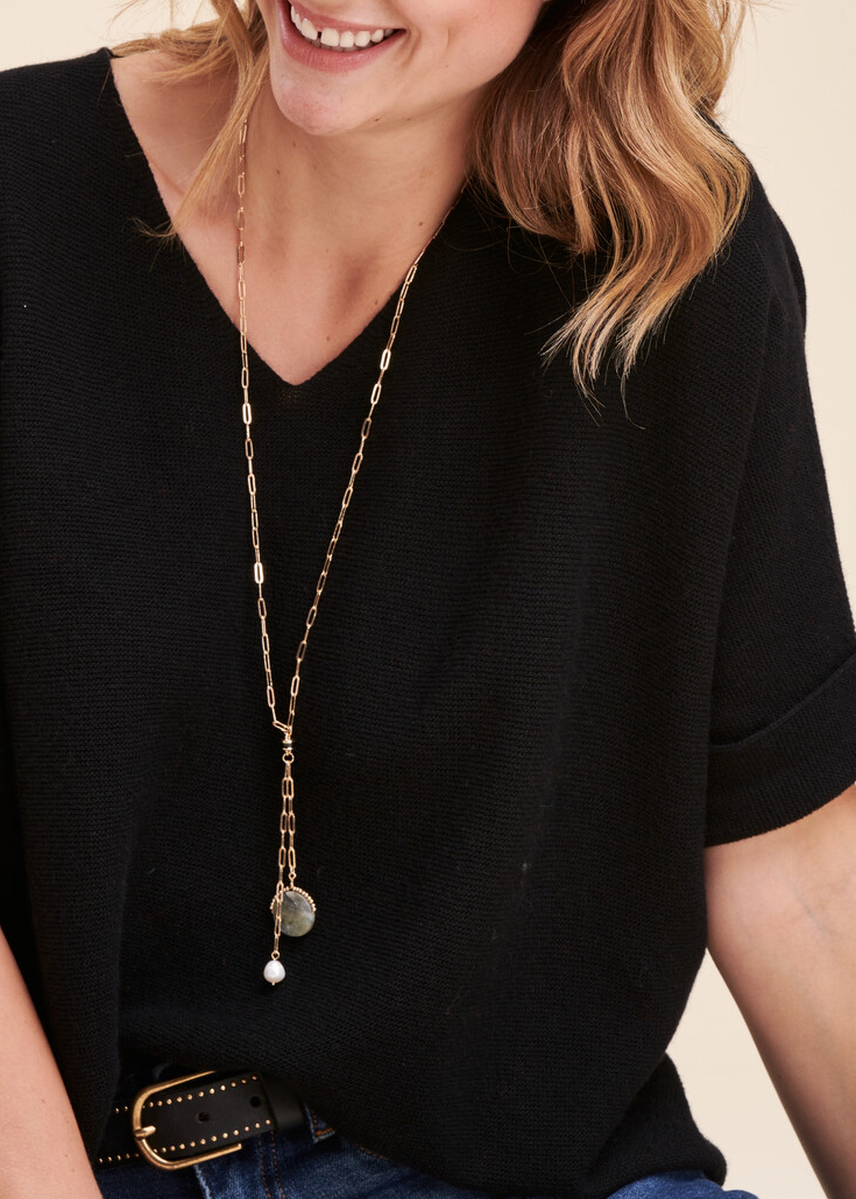 Oversize short-sleeved jumper