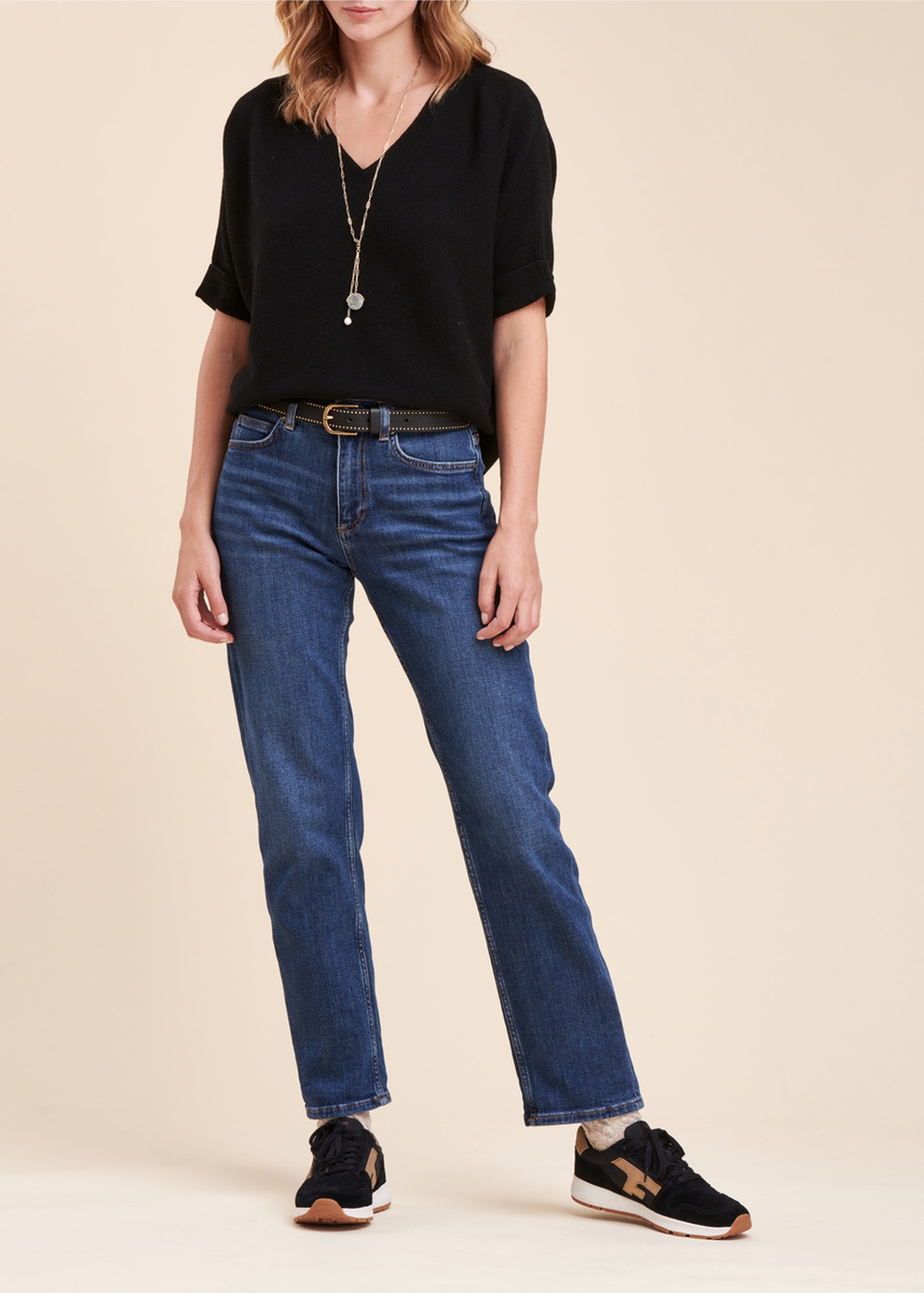 Oversize short-sleeved jumper