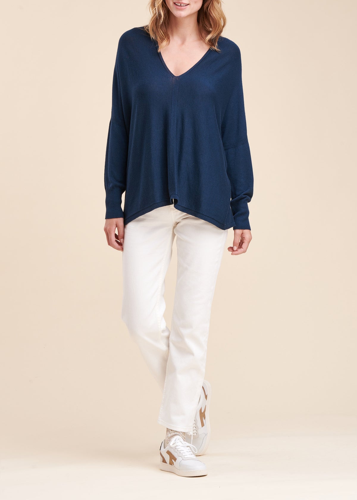 Oversized trui van dun tricot