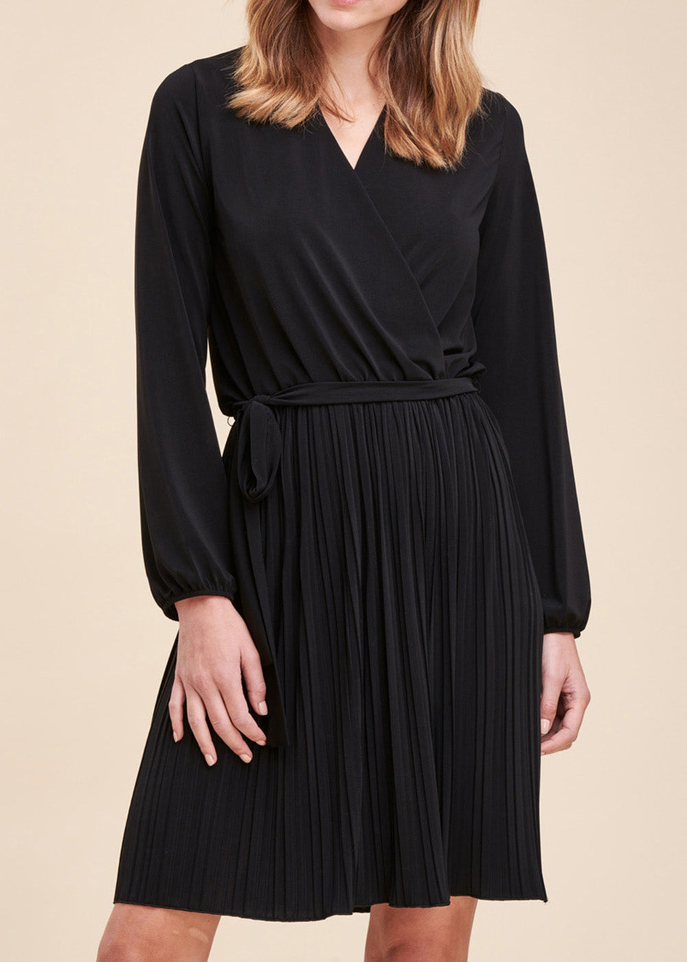 Pleated jersey dress