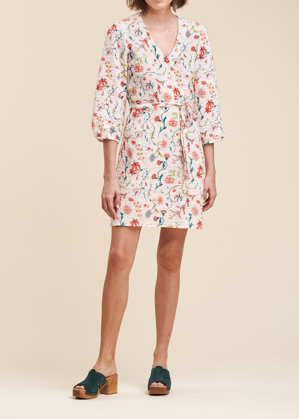 Wooden heel mule sandals