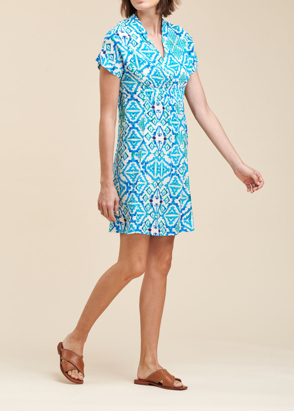 Cowhide leather mule sandals