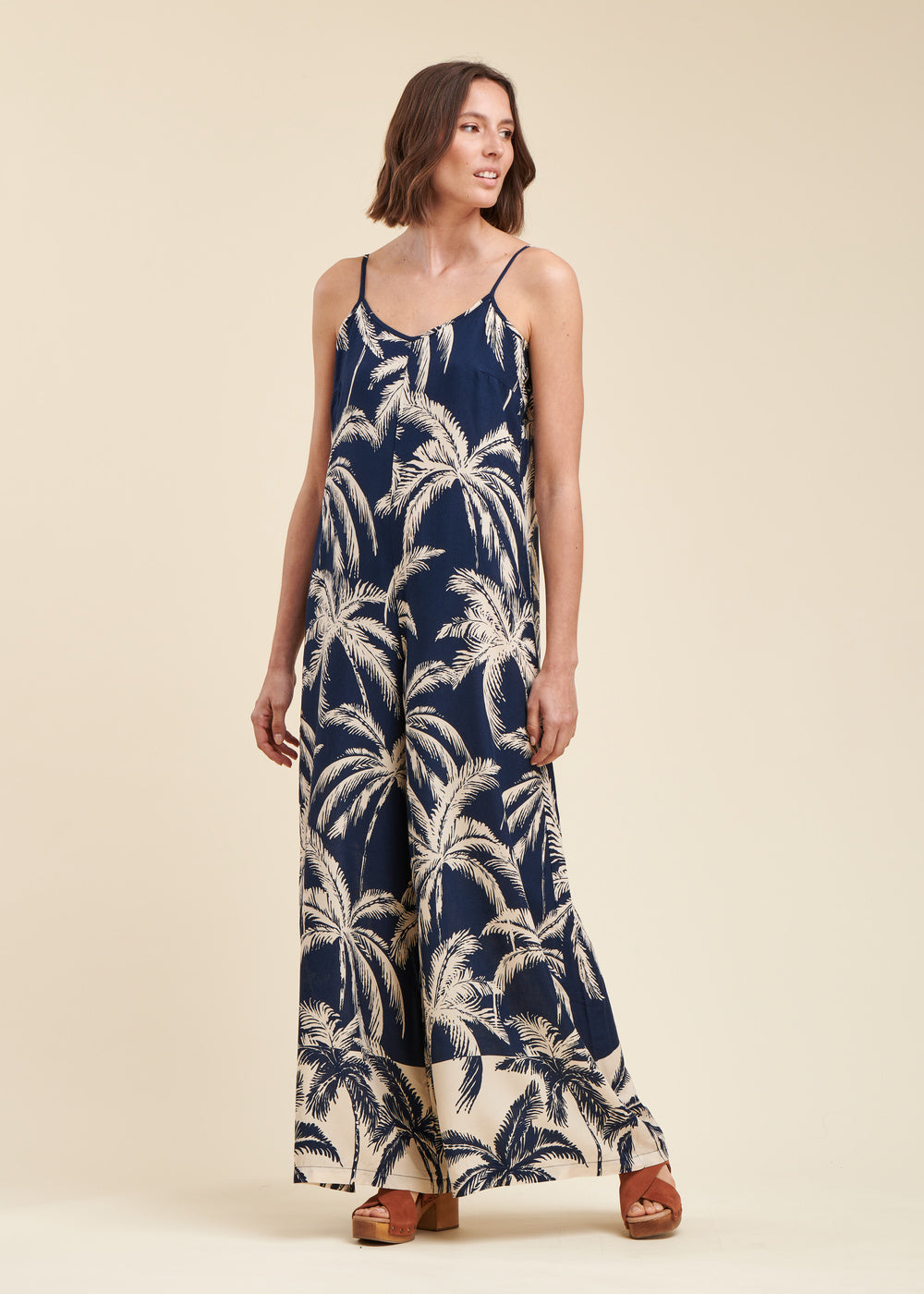 Losse jumpsuit met palmprint