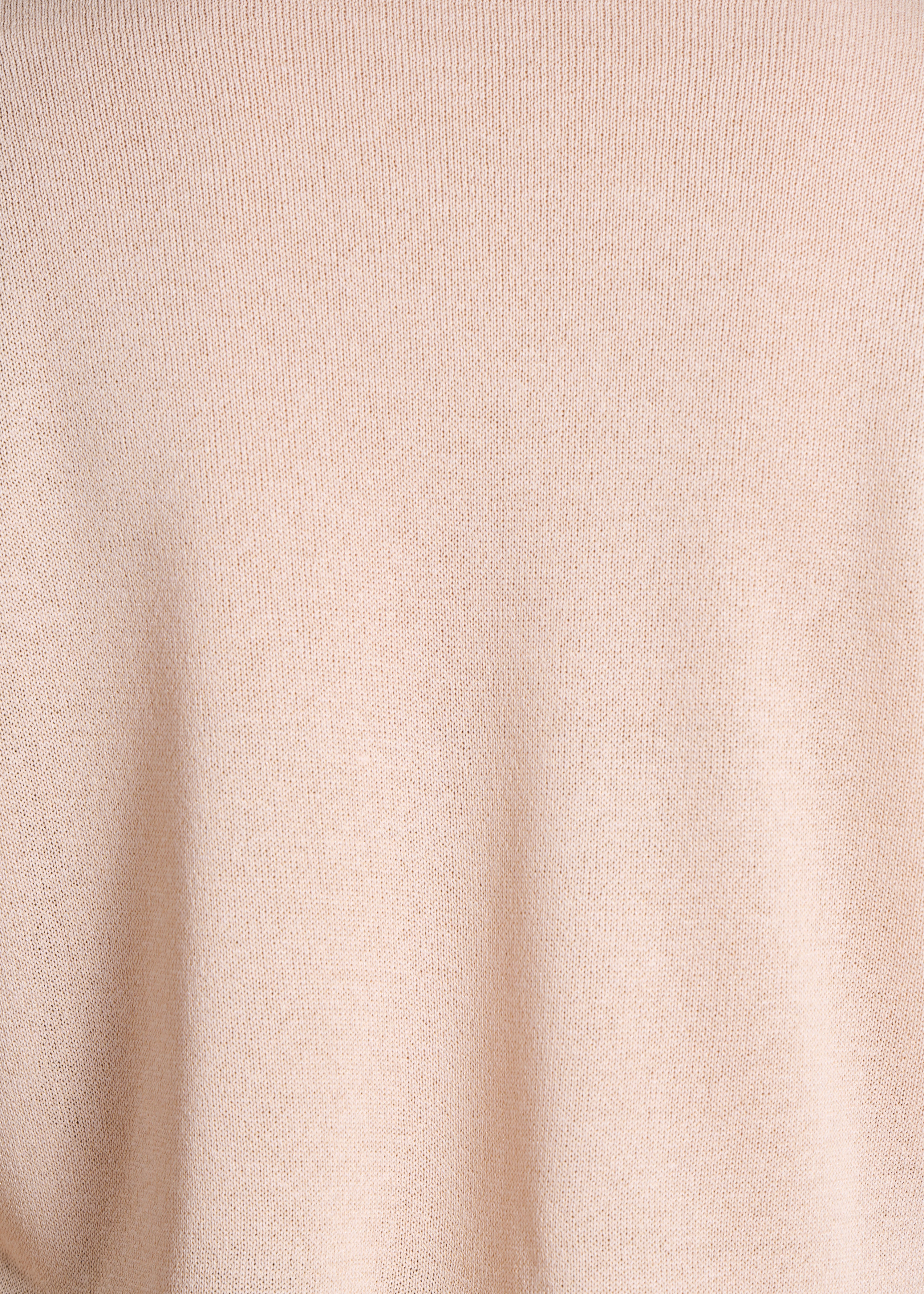 Short pale pink shimmering fine knit cardigan with V-neck