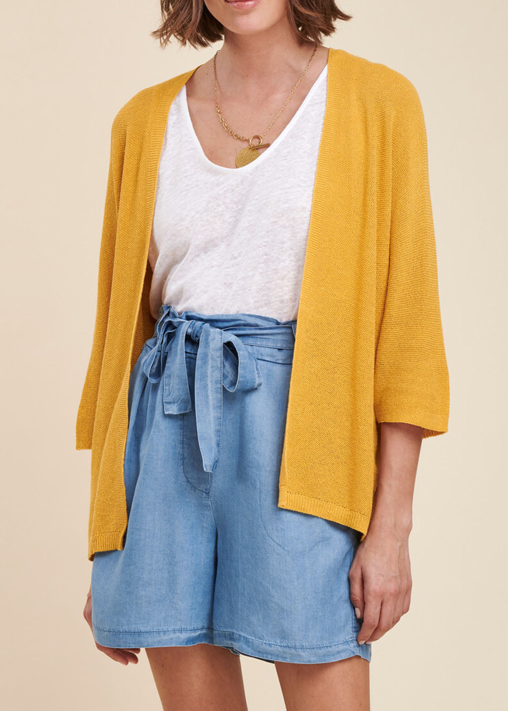 Gilet maille fine fluide