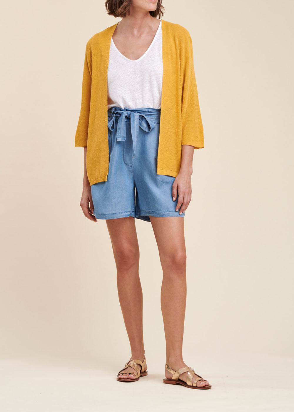 Gilet maille fine fluide