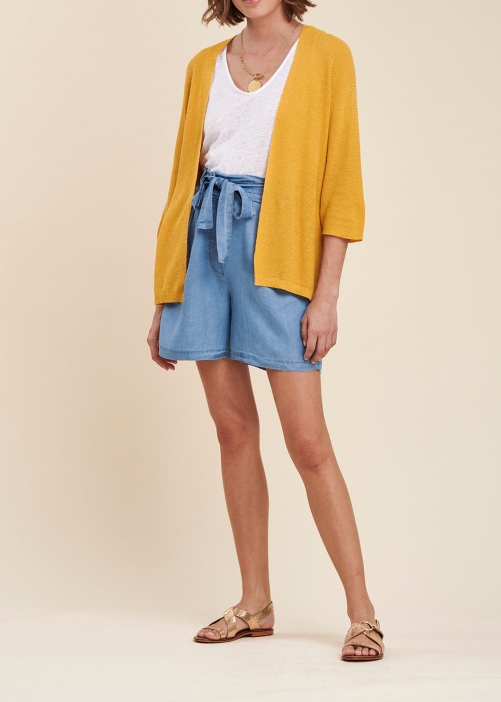 Gilet maille fine fluide