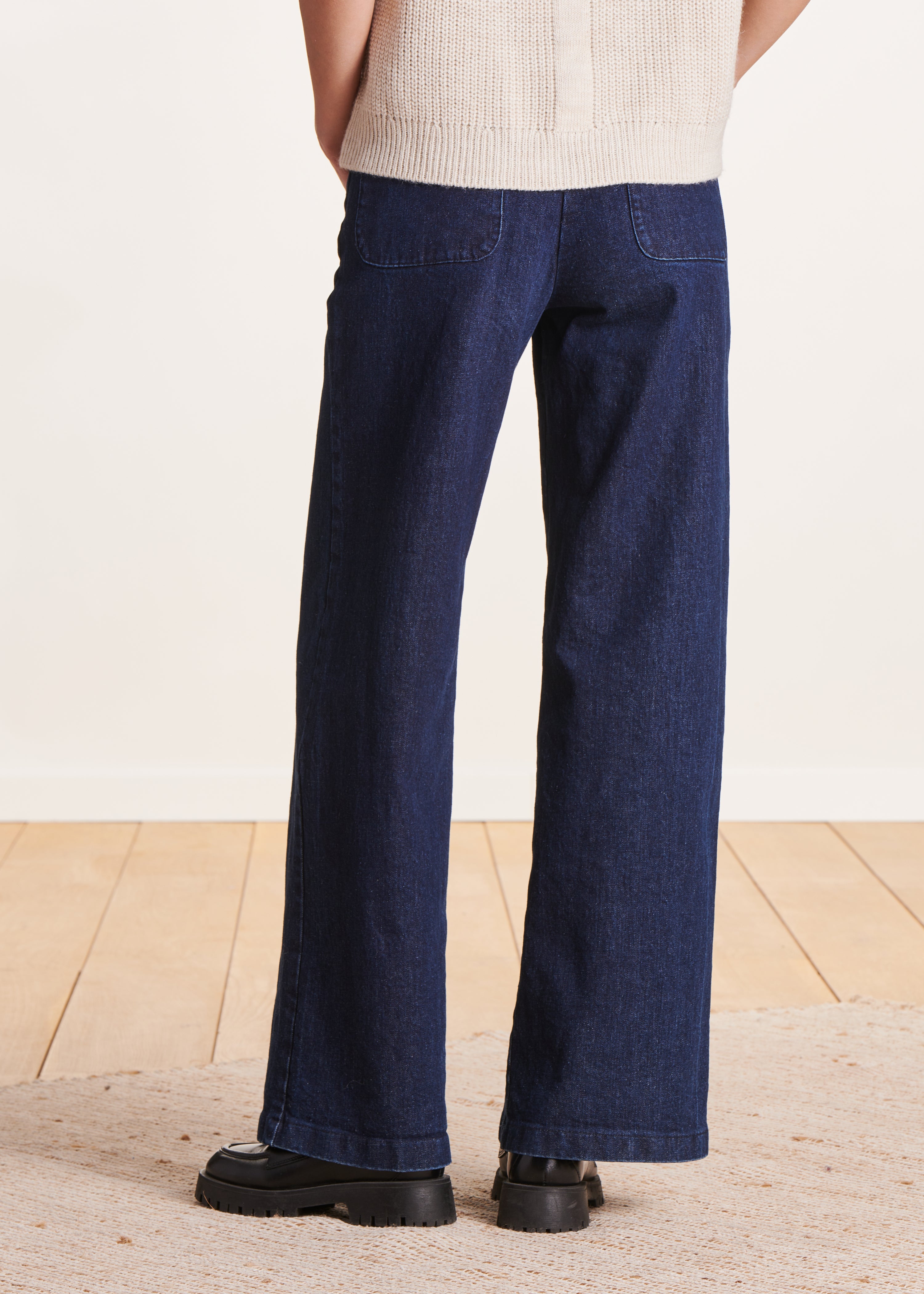 Jean large brut taille haute