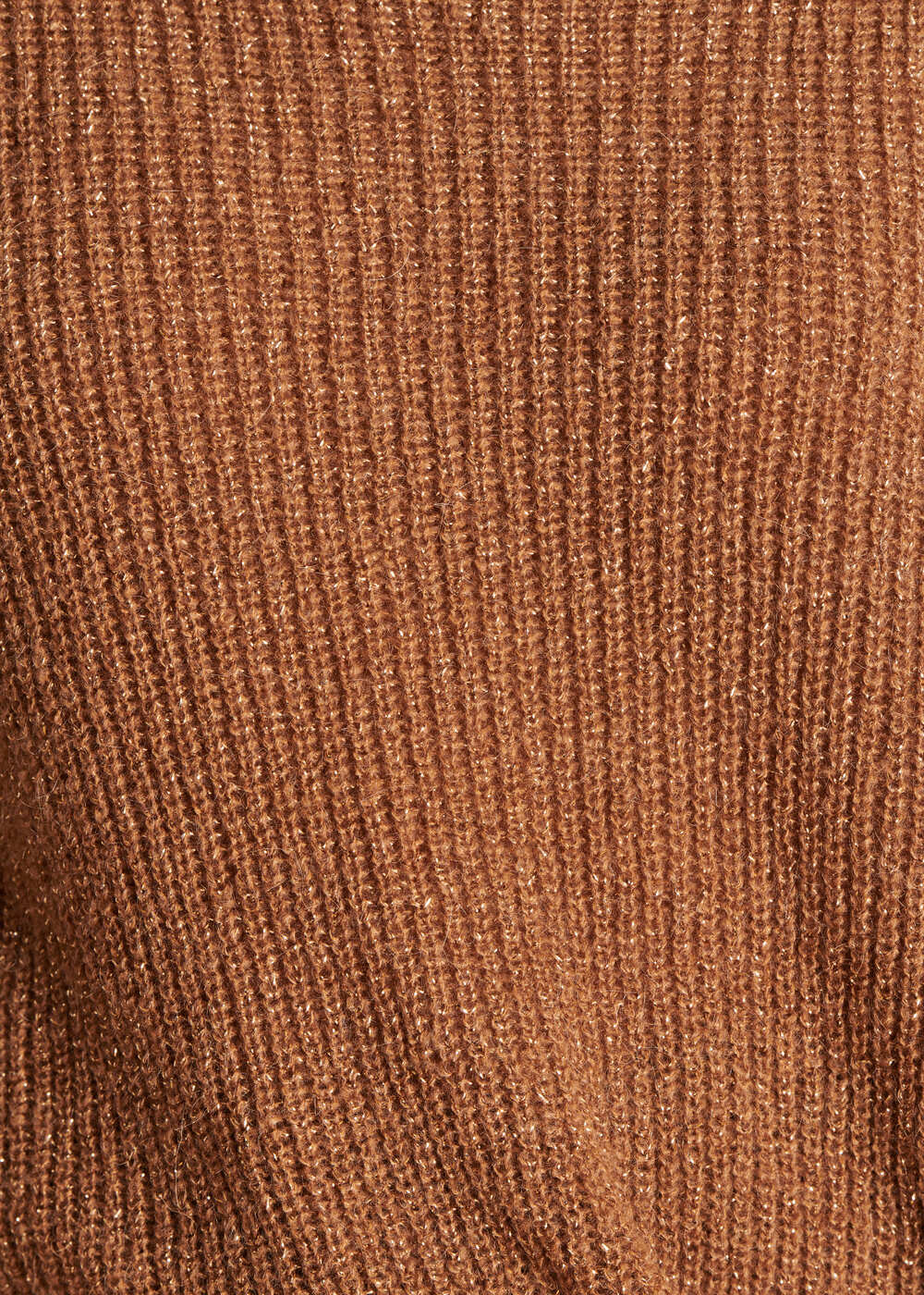 Camel iridescent knit sweater