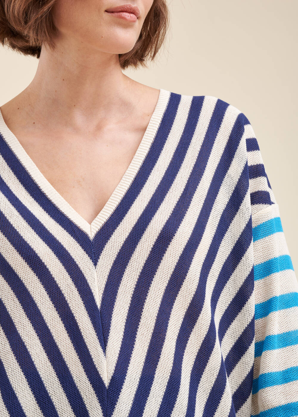 Loose fit striped sweater