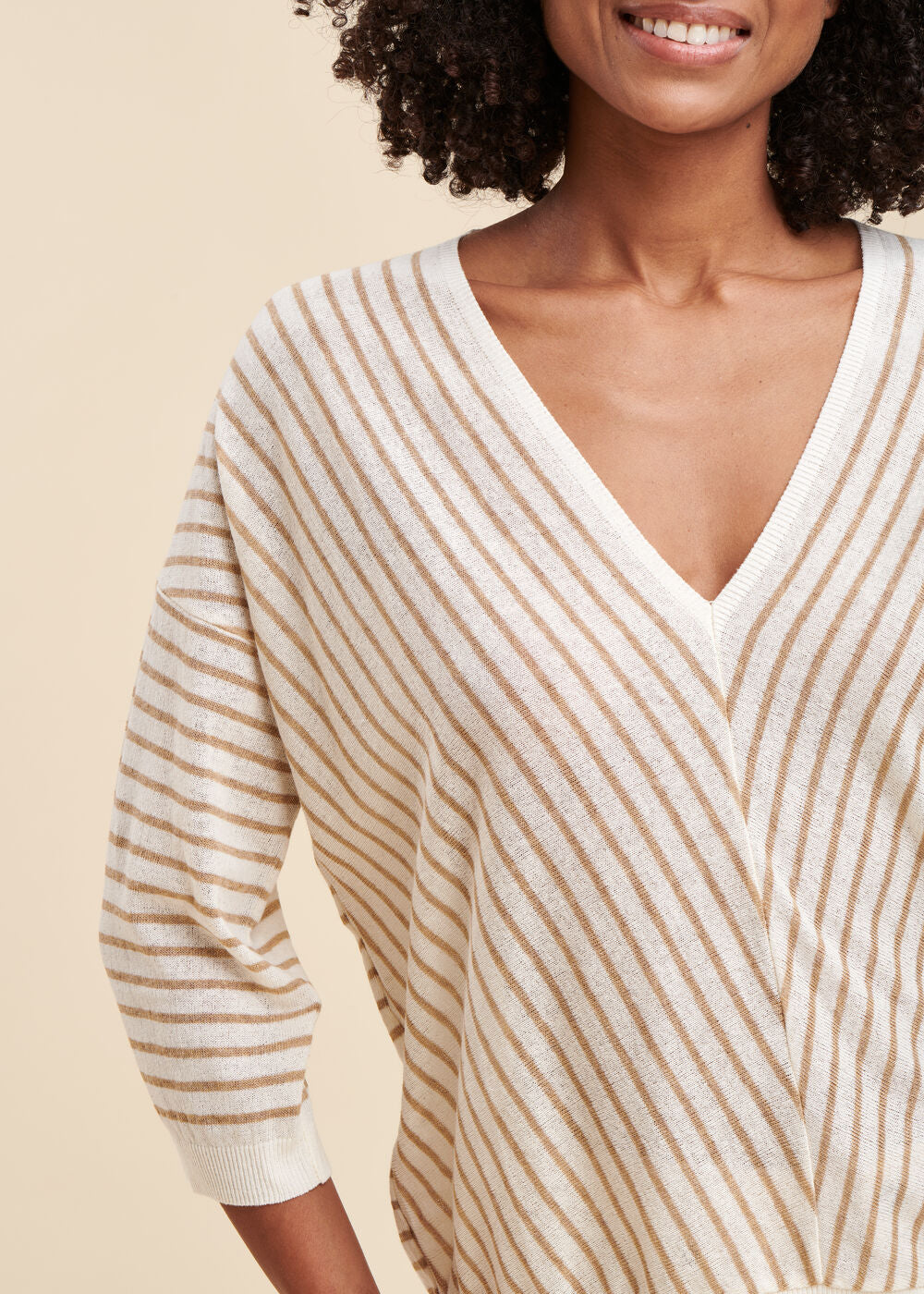 Loose fit striped sweater