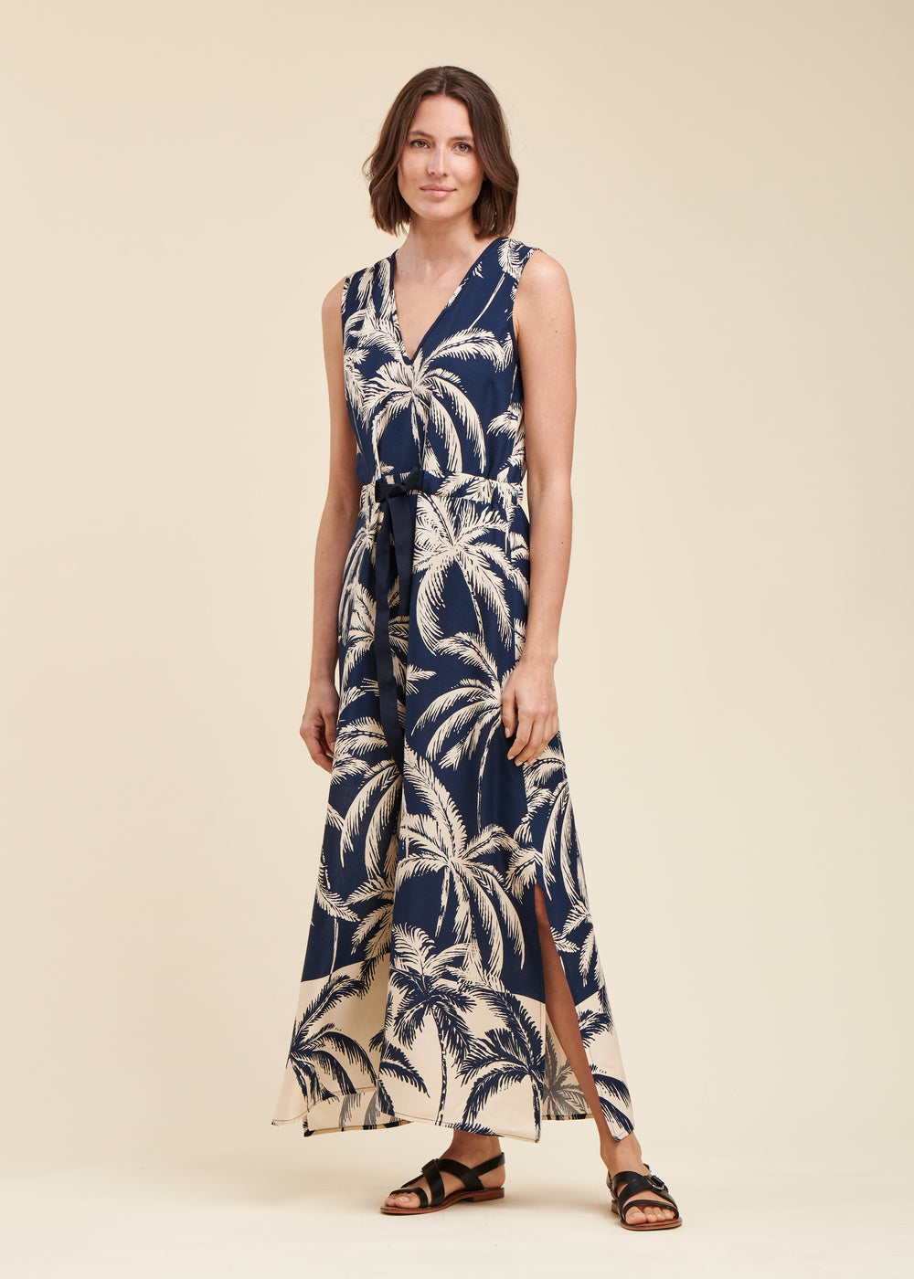 Maxi-jurk met palmprint