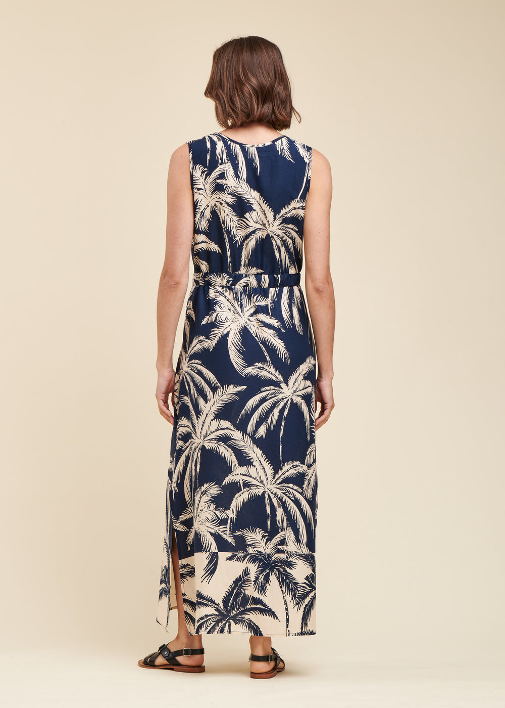 Maxi-jurk met palmprint