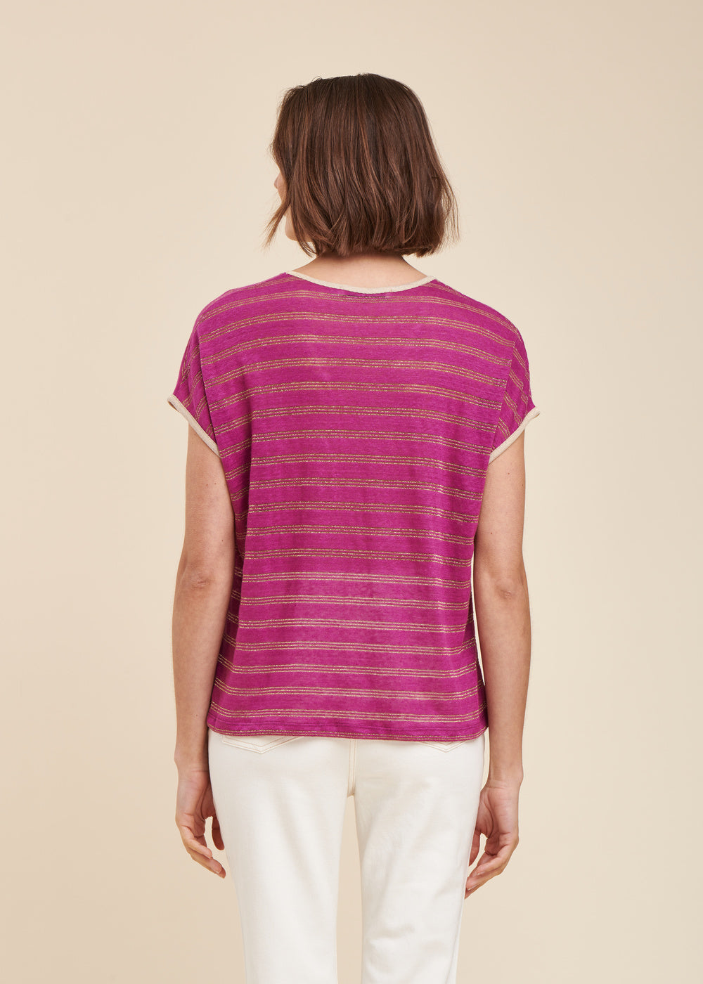 Striped linen T-shirt