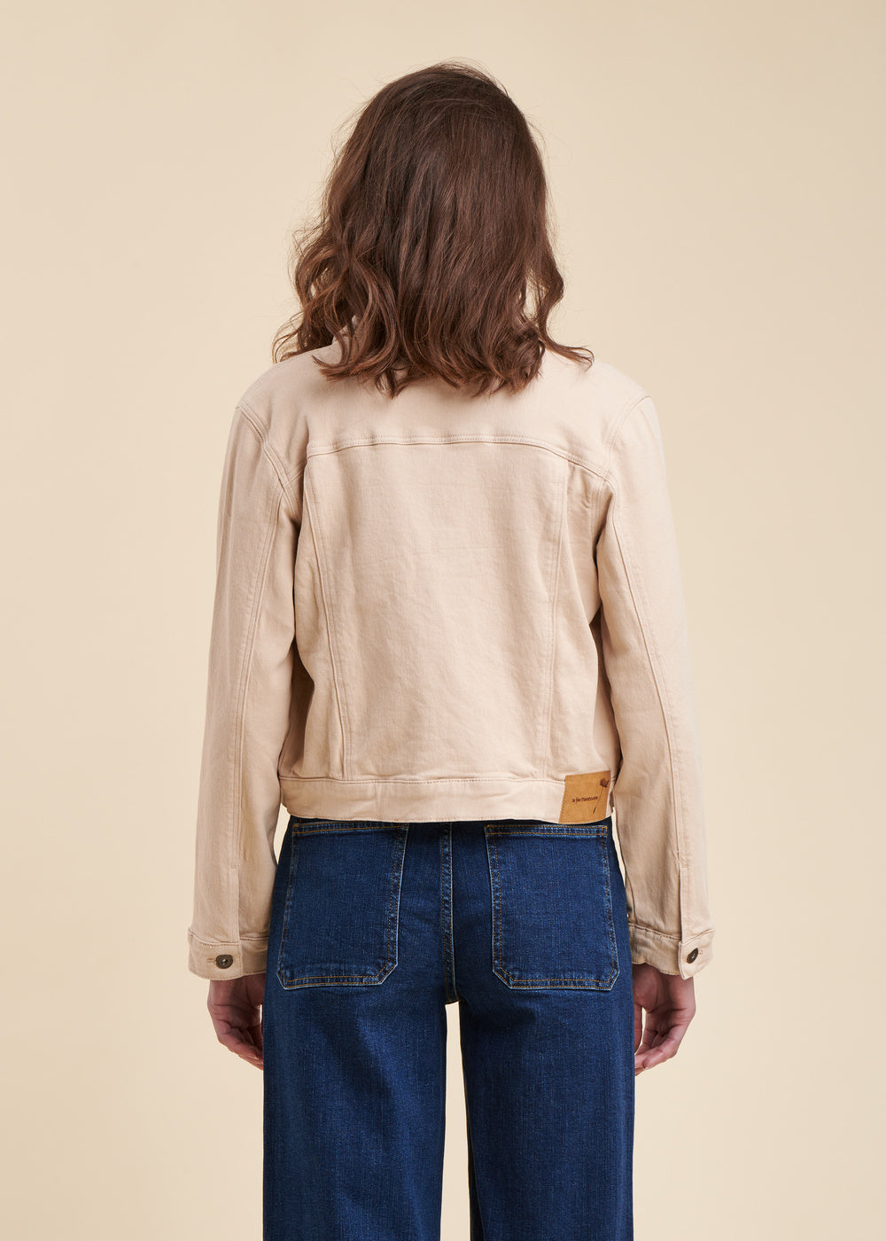 Denim cut jacket, ecru, organic cotton