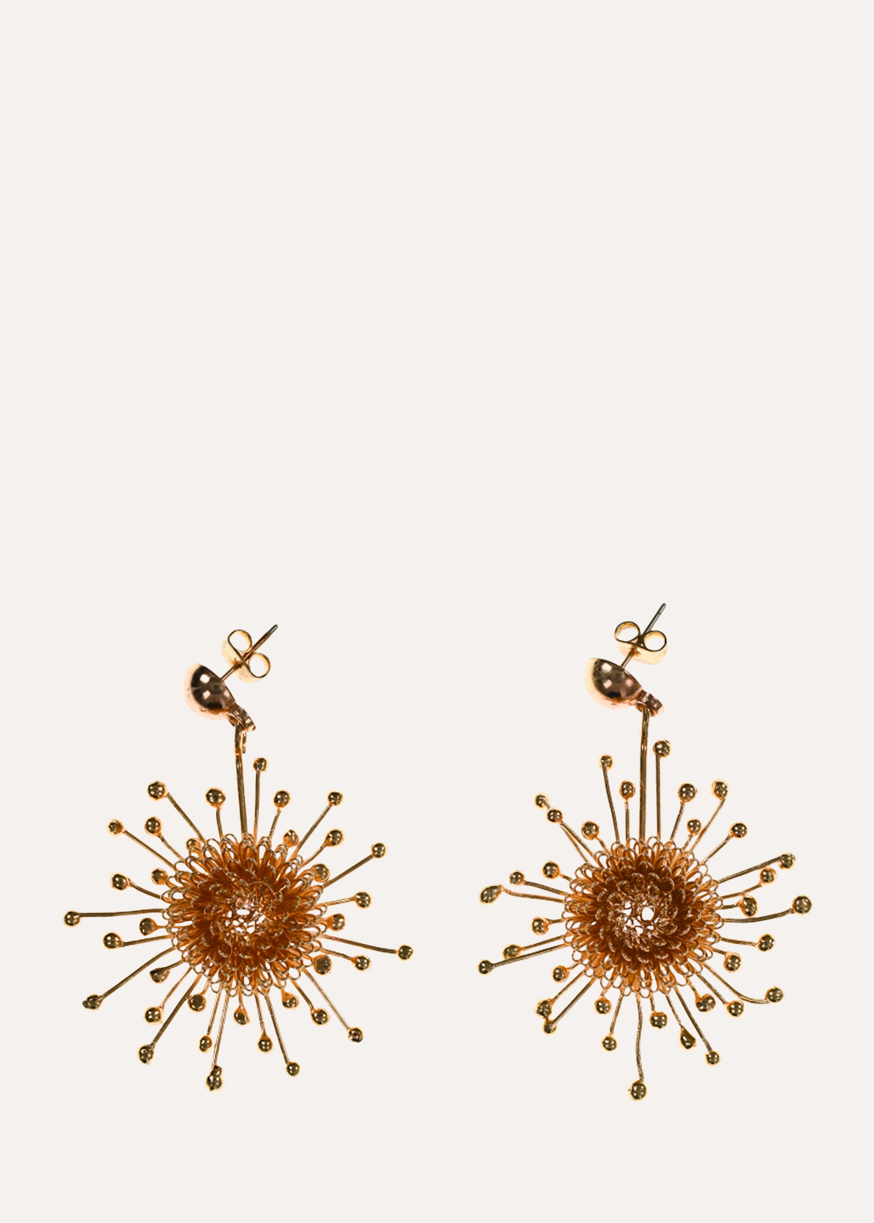 Boucles d'oreilles pendantes pampille soleil