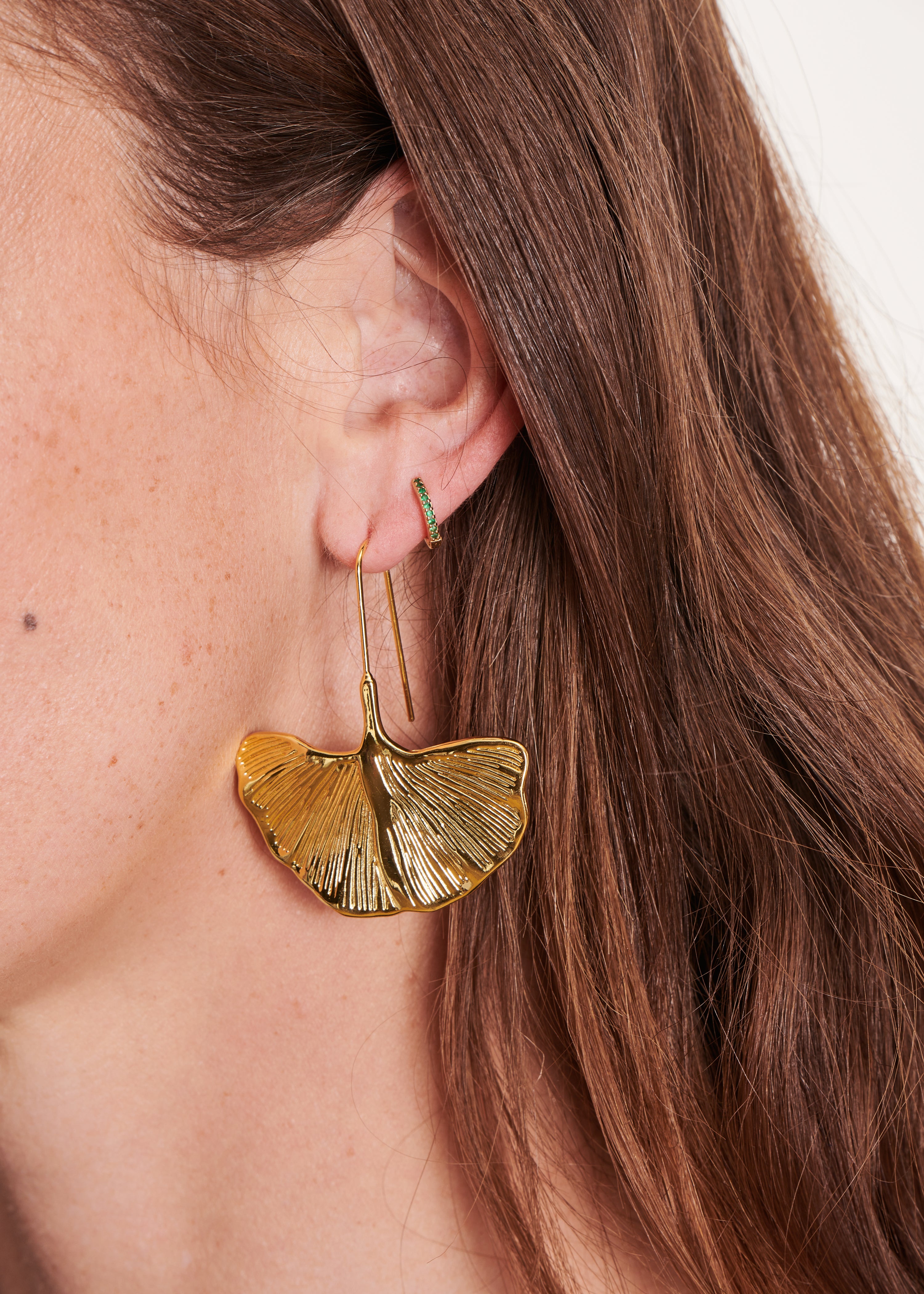 Ginko flower earrings