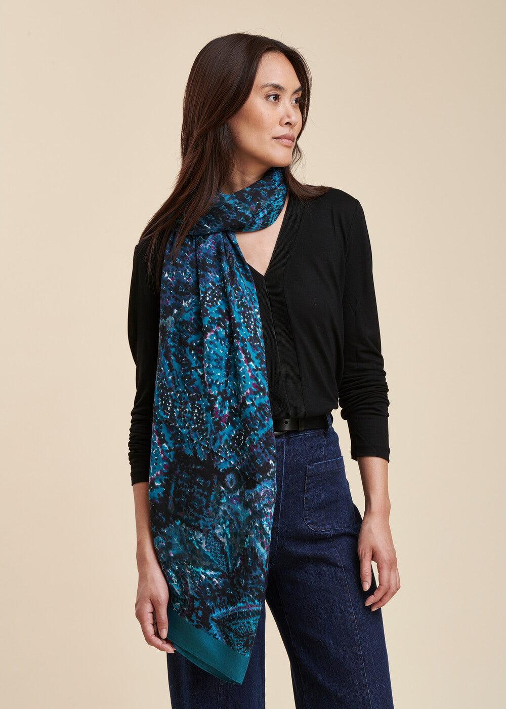 Foulard imprimé en viscose