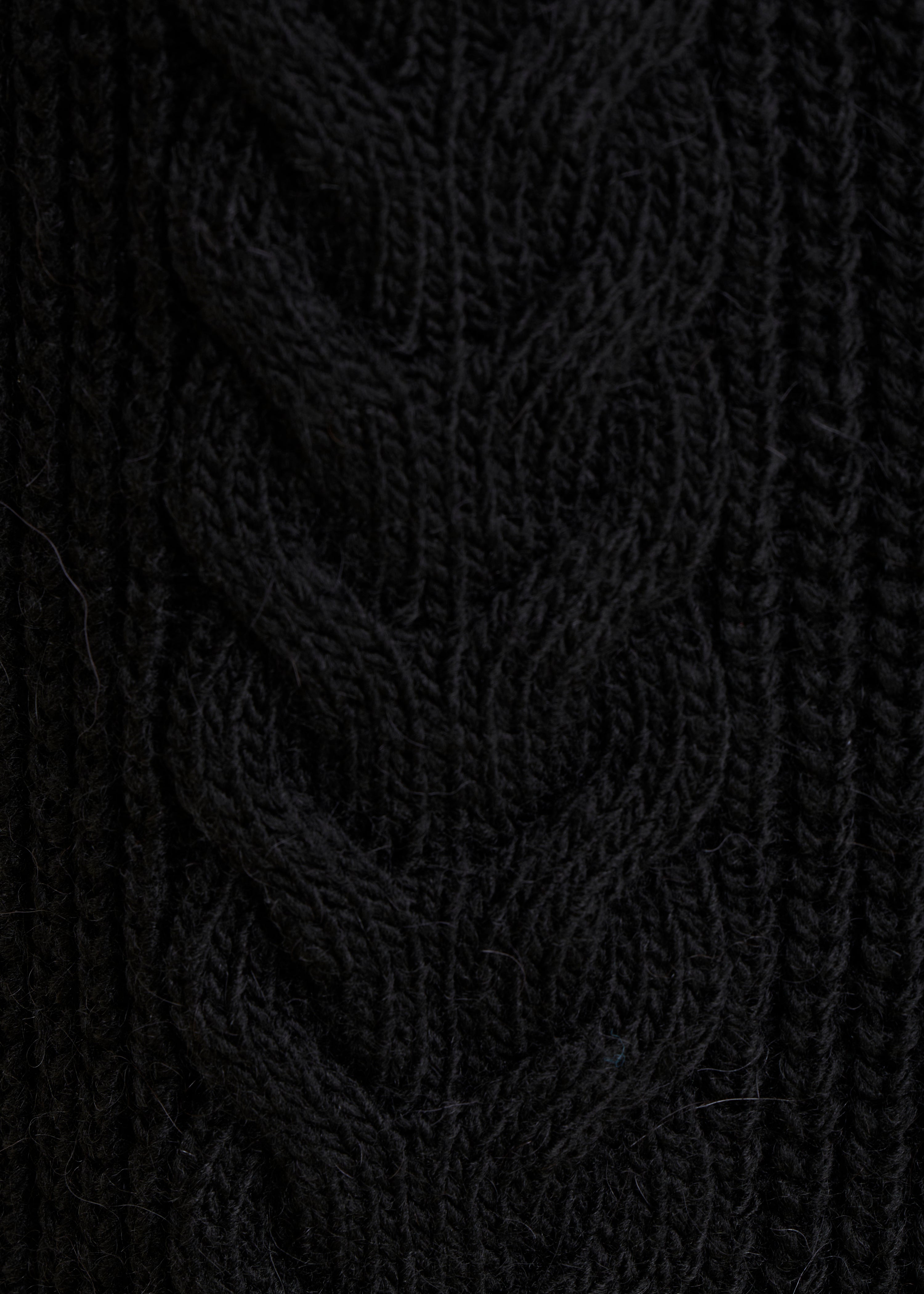 Gilet noir mi-long ample